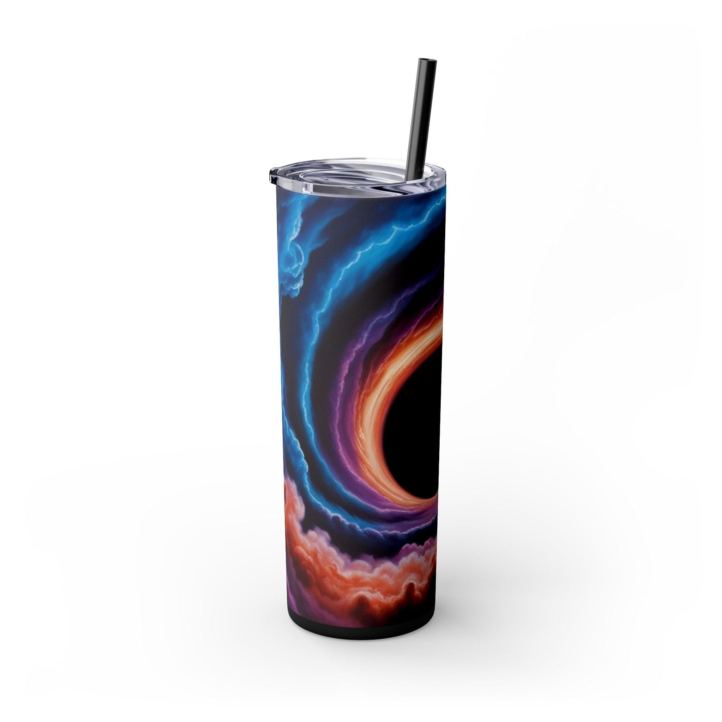 Optical Illusion Skinny Tumbler with Straw, 20oz