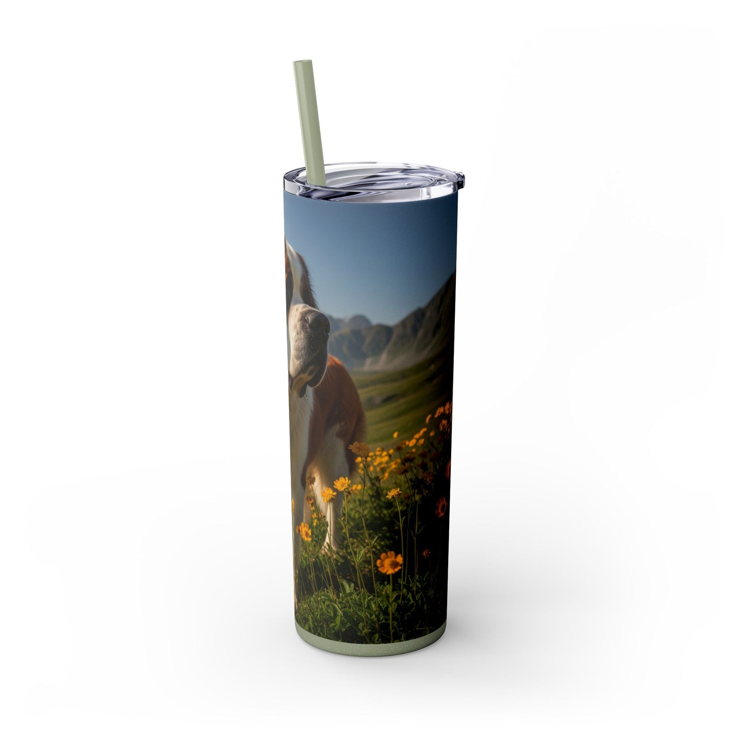 Saint Bernard Tumbler with Straw, 20oz