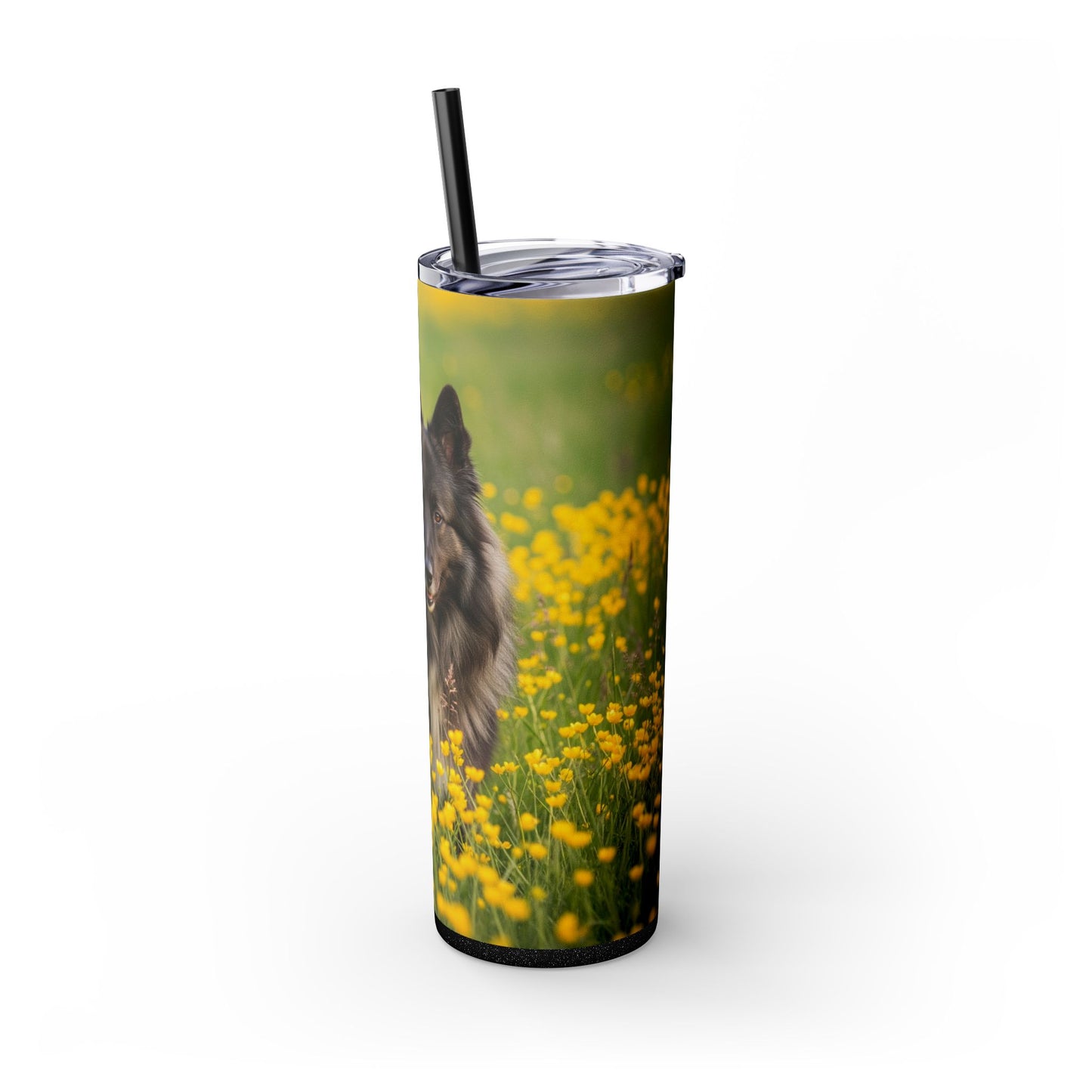 Belgian Sheepdog Tumbler with Straw, 20oz
