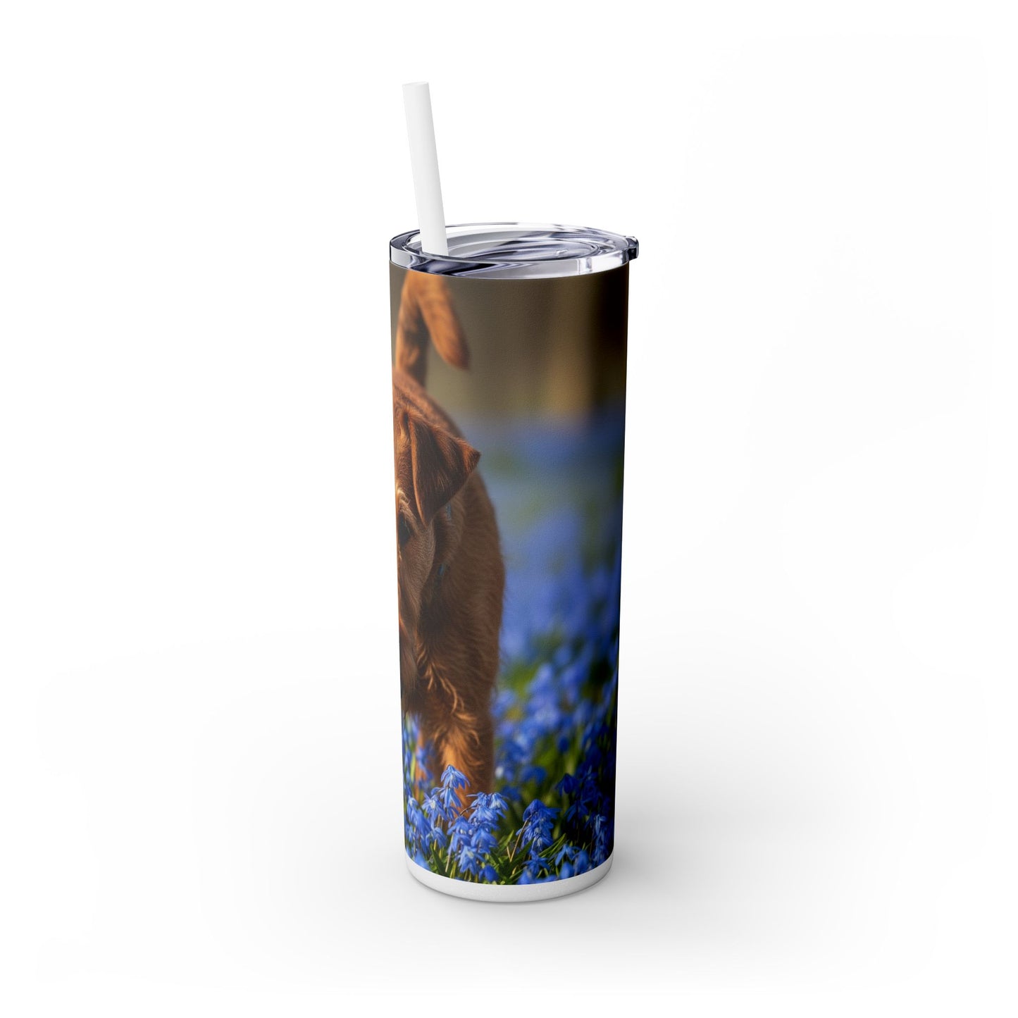 Irish Terrier Skinny Tumbler with Straw, 20oz