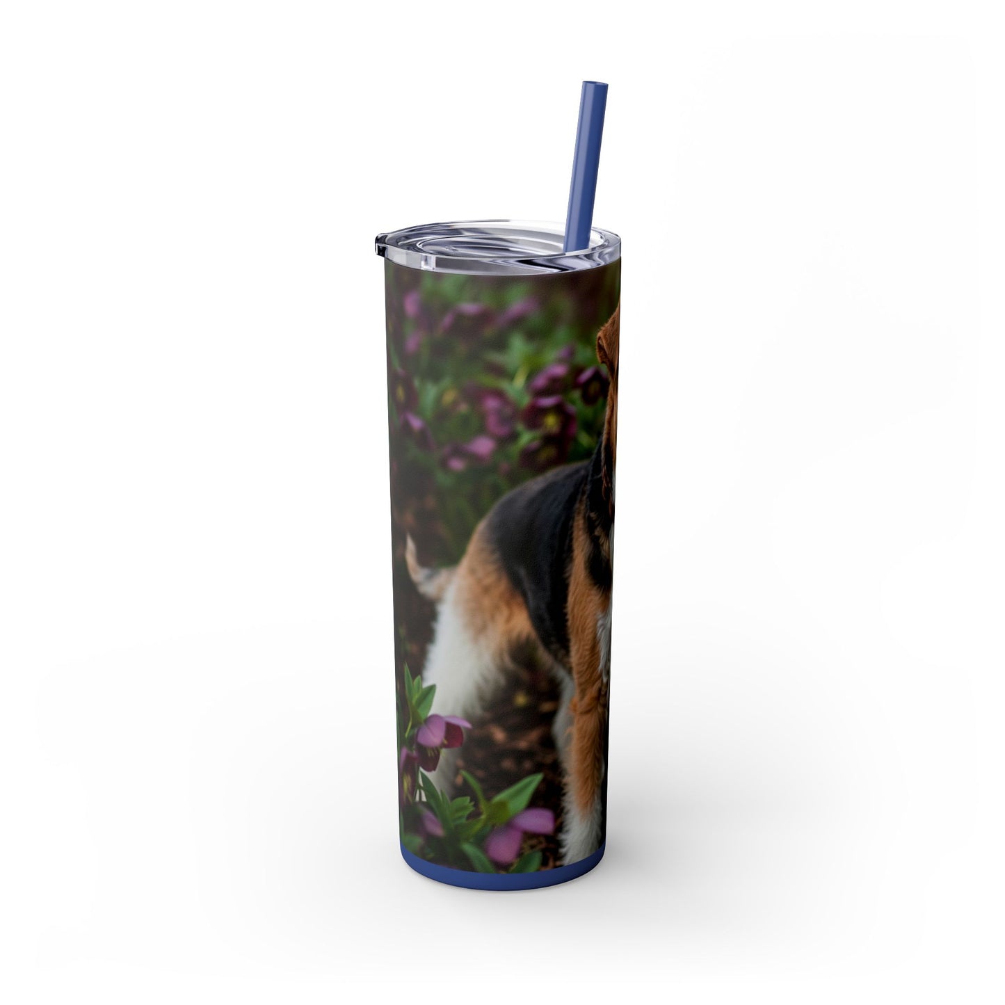 Wire Fox Terrier Skinny Tumbler with Straw, 20oz