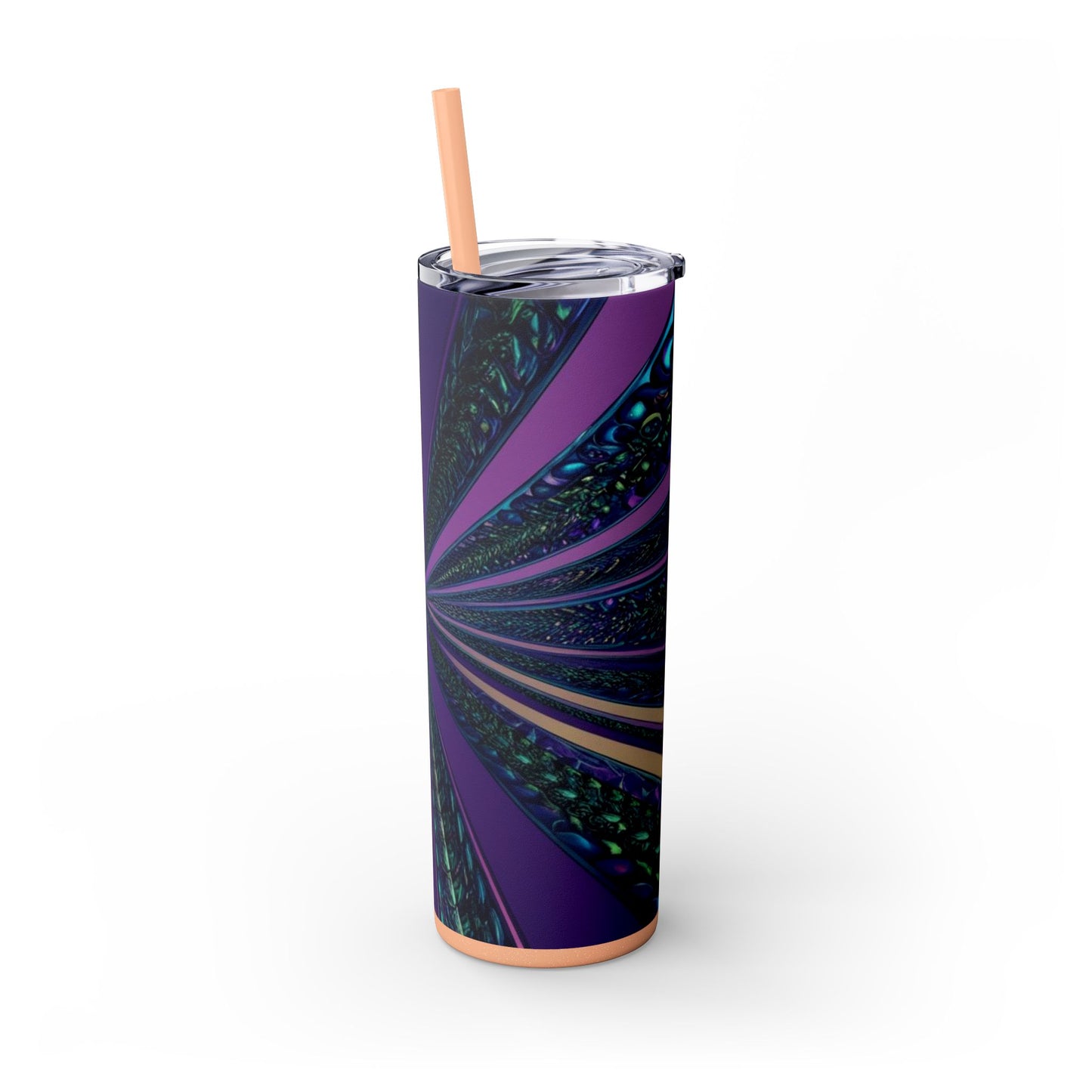 Optical Illusion Skinny Tumbler with Straw, 20oz