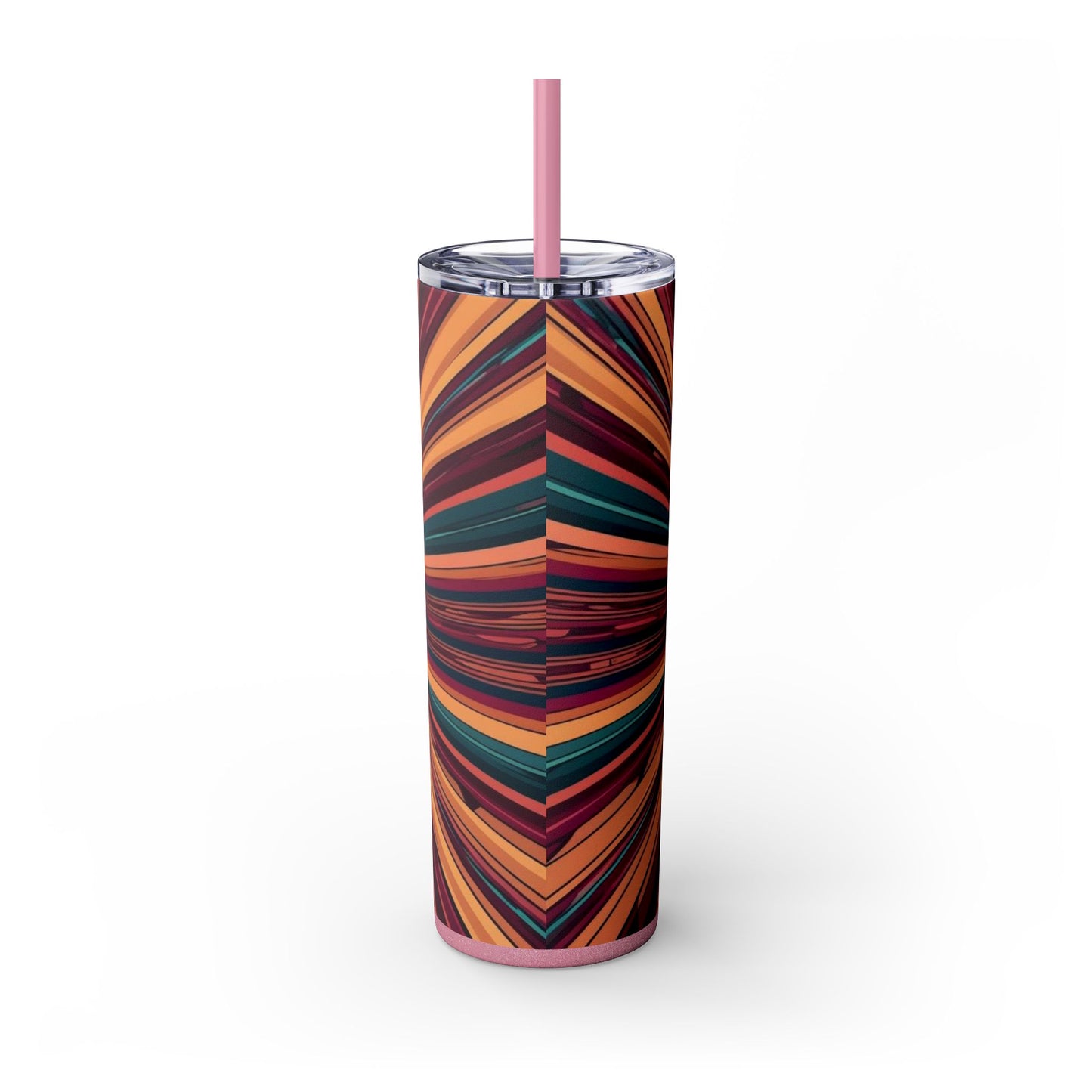 Optical Illusion Skinny Tumbler with Straw, 20oz