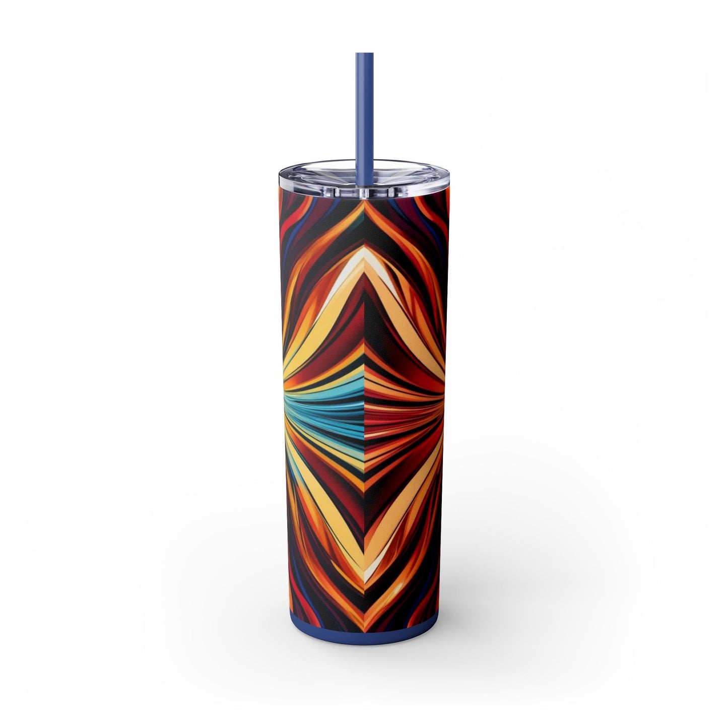 Optical Illusion Skinny Tumbler with Straw, 20oz