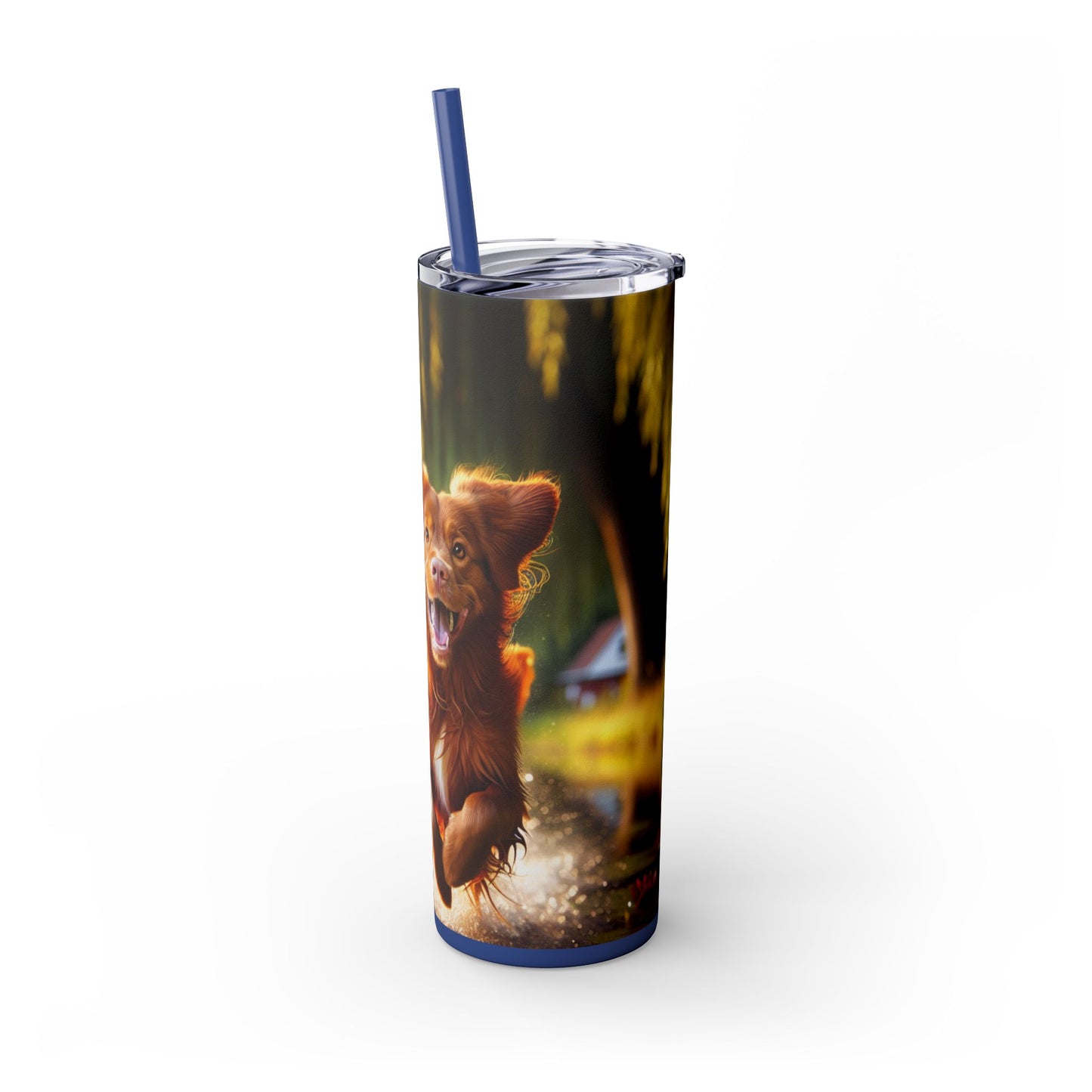 Nova Scotia Duck Trolling Retriever Skinny Tumbler with Straw, 20oz