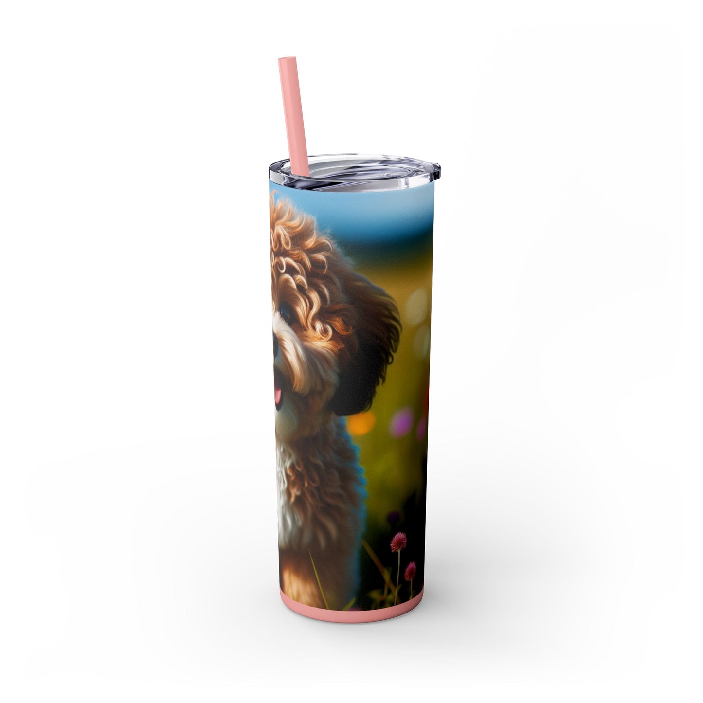 Russkaya Tsvetnaya Bolonka Tumbler with Straw, 20oz