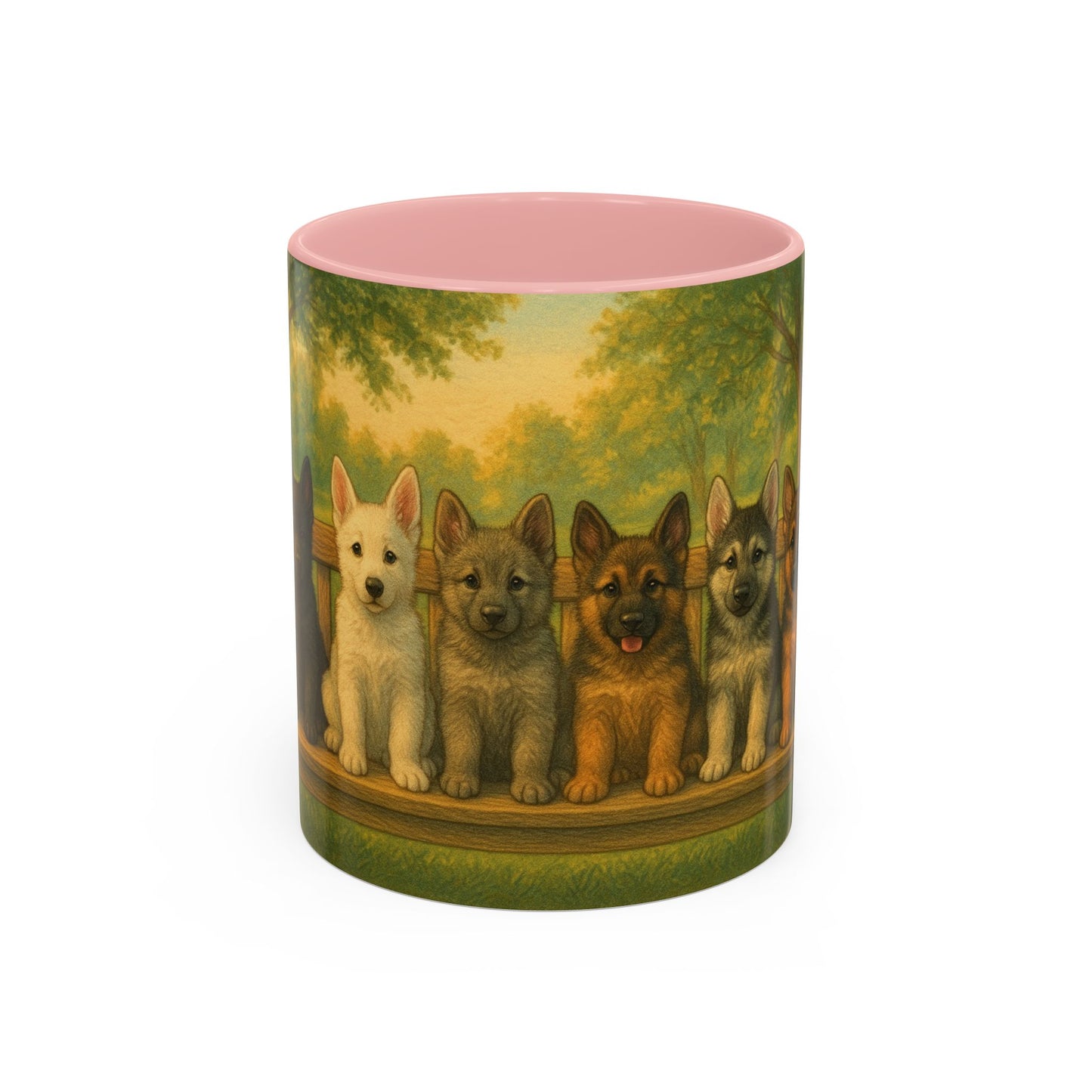 German Shepherd puppies Accent Coffee Mug - Perfect Gift for Dog Lovers