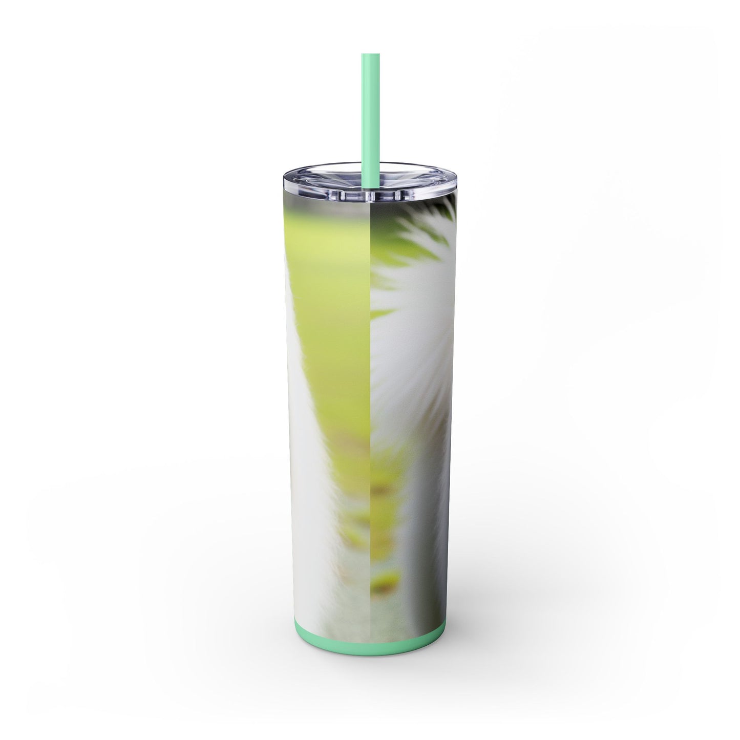 Samoyed Skinny Tumbler with Straw, 20oz