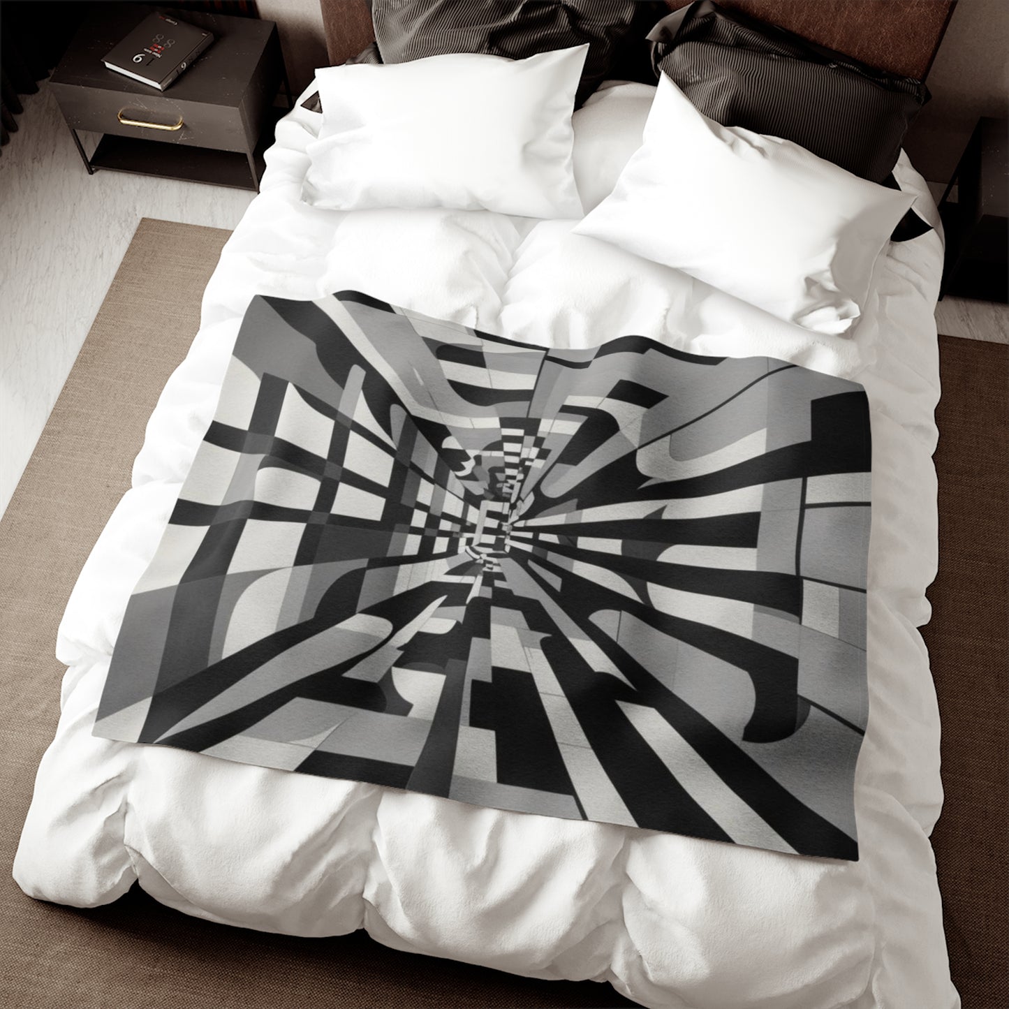 Optical Illusion Sweatshirt Blanket