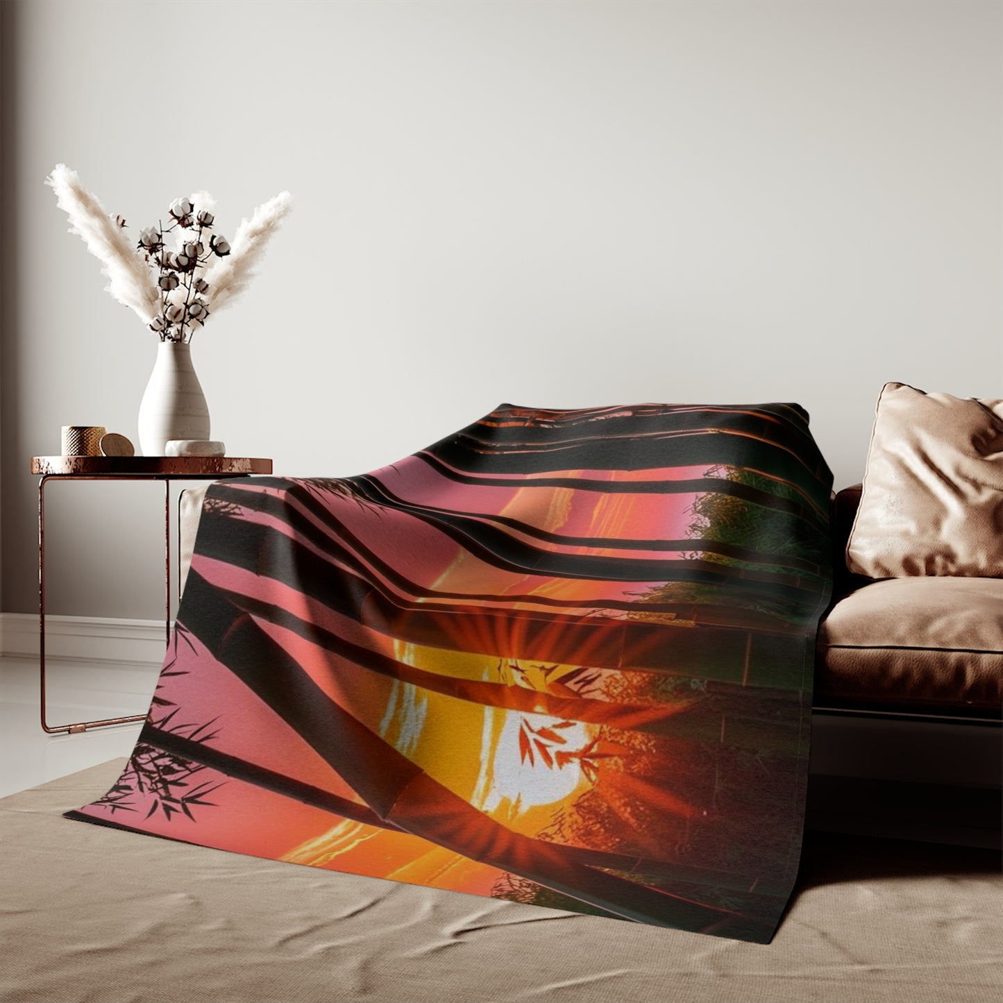 Bamboo Forest Sunrise Sweatshirt Blanket