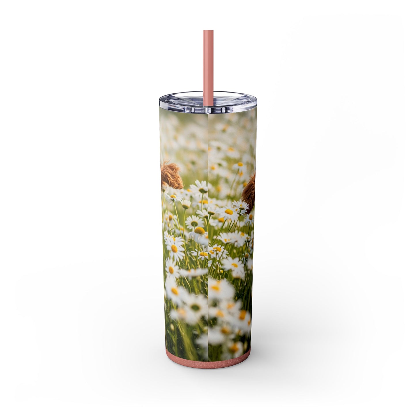 English Cocker Spaniel Skinny Tumbler with Straw, 20oz