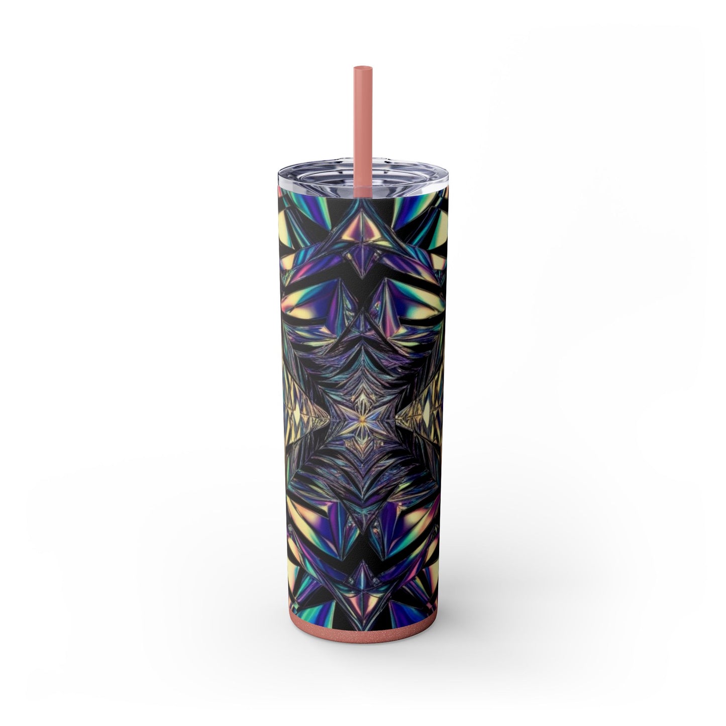 Optical Illusion Skinny Tumbler with Straw, 20oz