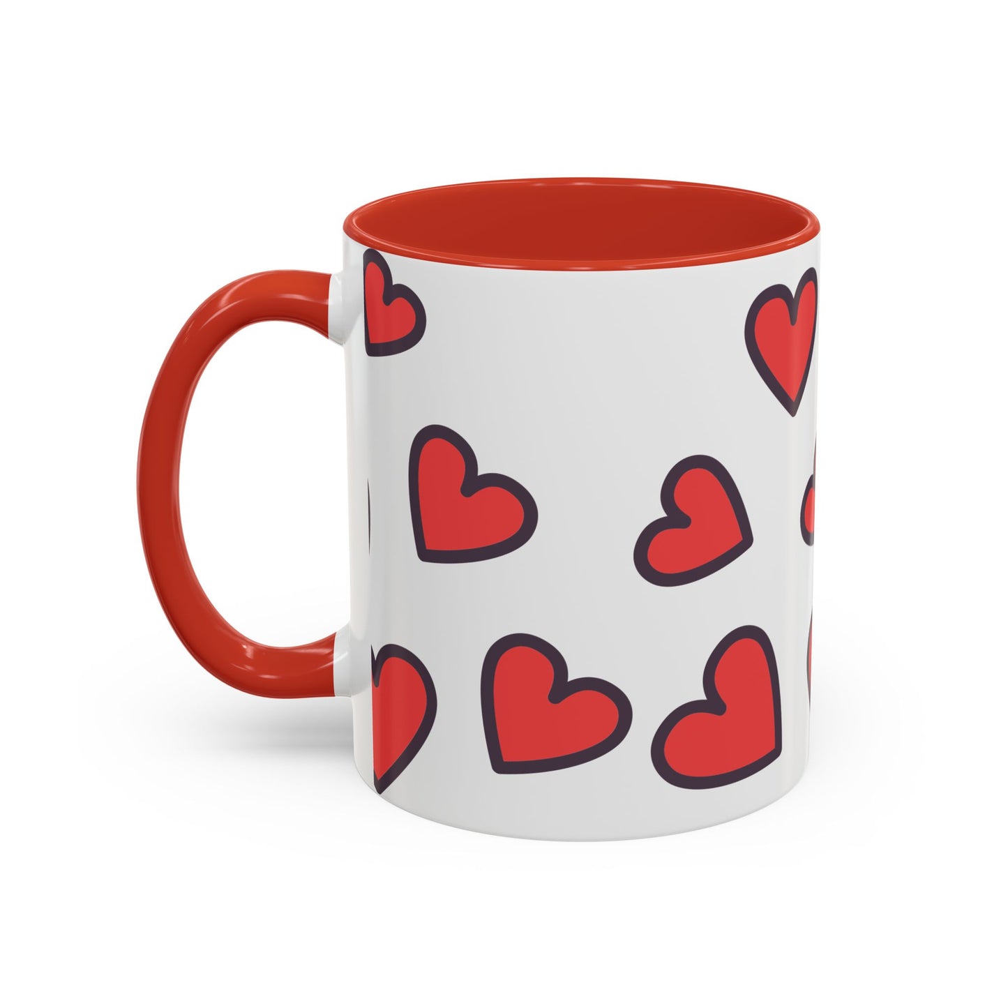 Hearts Accent Coffee Mug - Perfect Gift for Dog Lovers