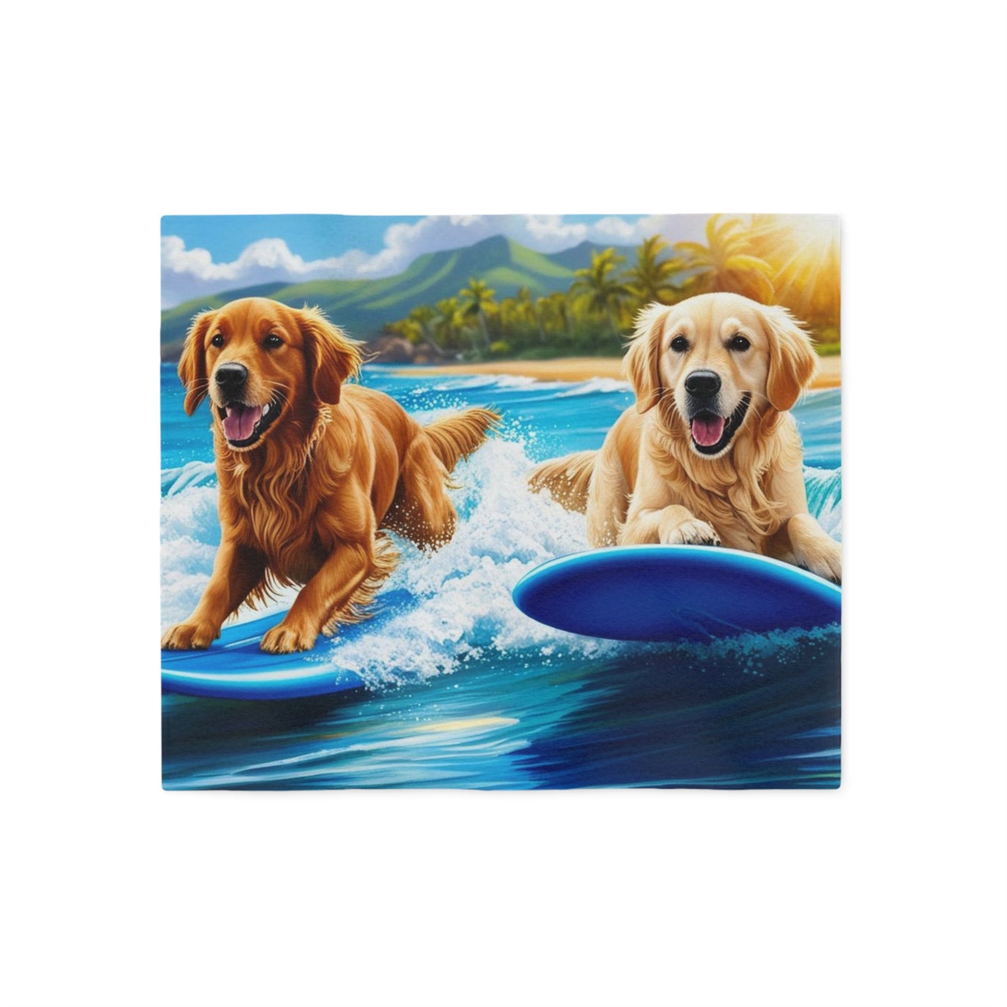 Surf Dogs Sweatshirt Blanket