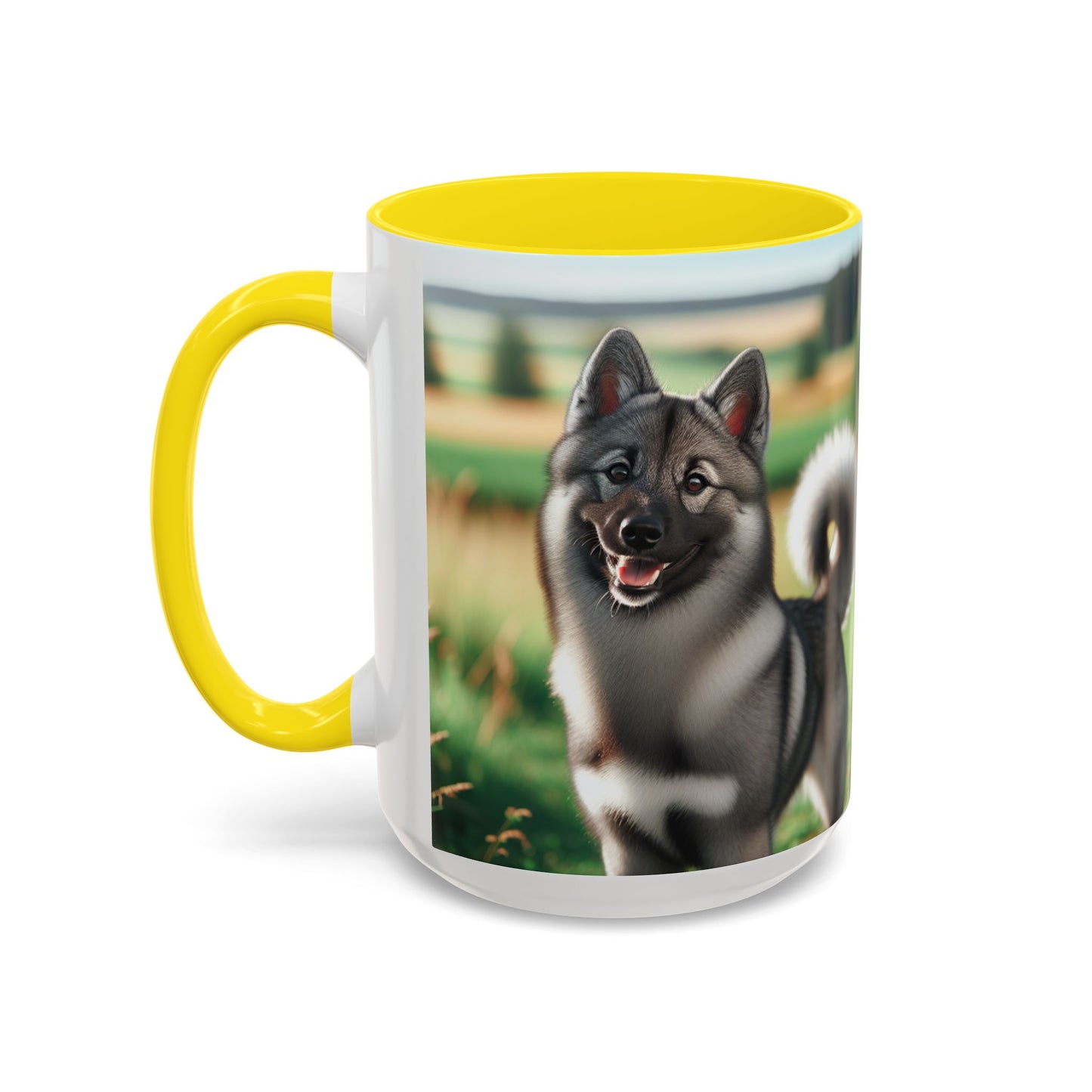 Norwegian Elkhound Accent Coffee Mug - Perfect Gift for Dog Lovers