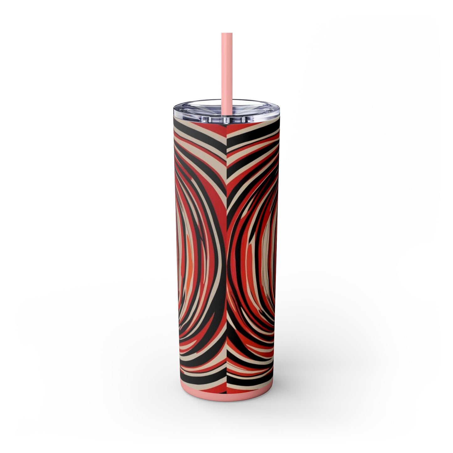 Optical Illusion Skinny Tumbler with Straw, 20oz