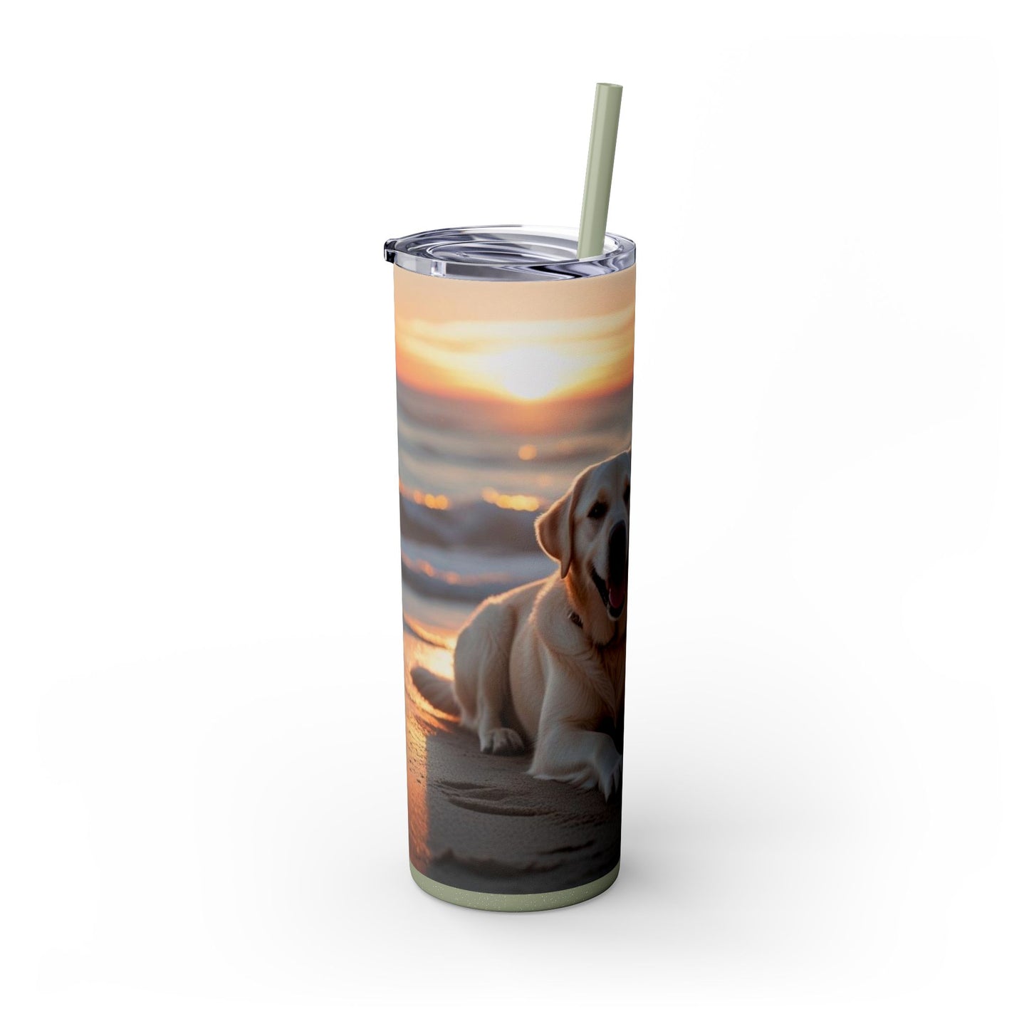 Labrador Retriever Love Skinny Tumbler with Straw, 20oz