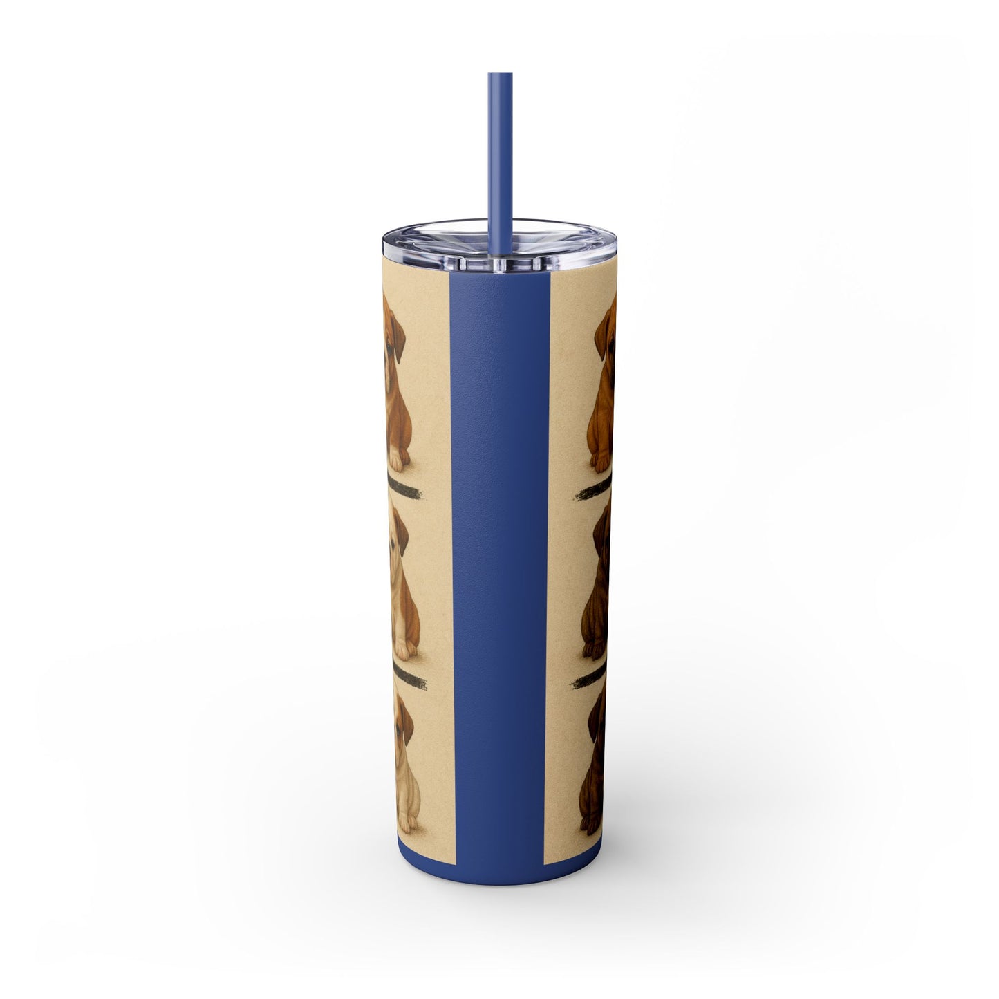 Bulldog puppies Tumbler with Straw, 20oz