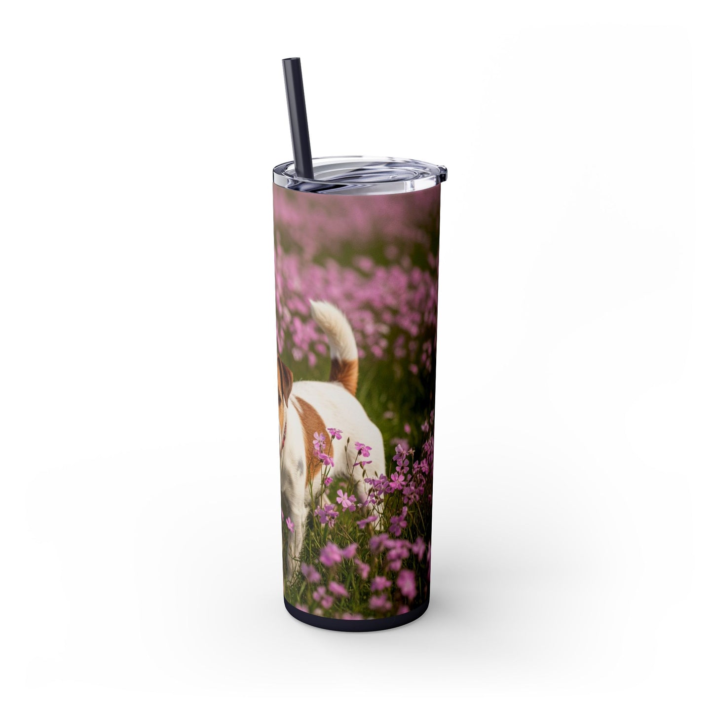 Parson Russell Terrier Skinny Tumbler with Straw, 20oz