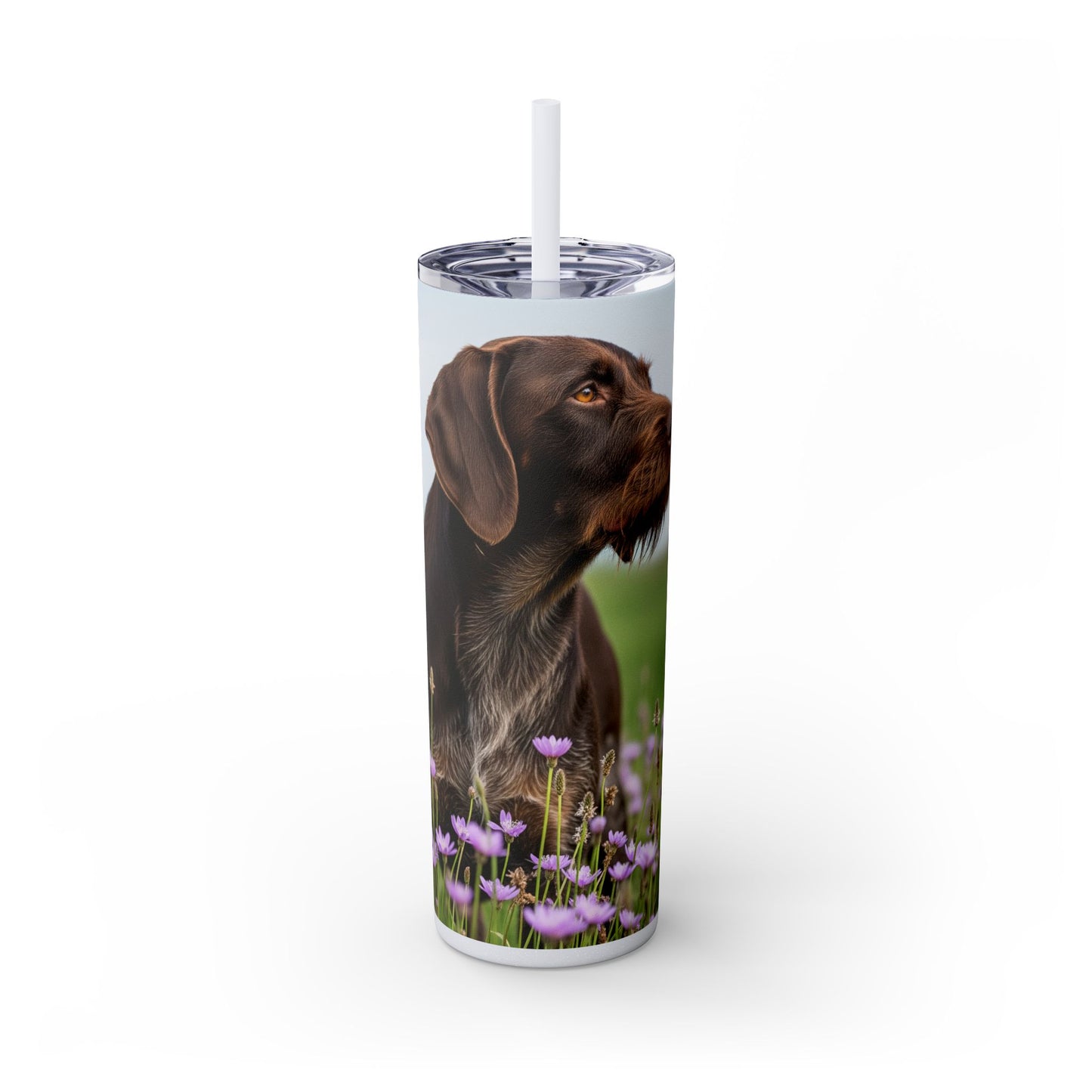 German Wirehaired Pointer Tumbler with Straw, 20oz