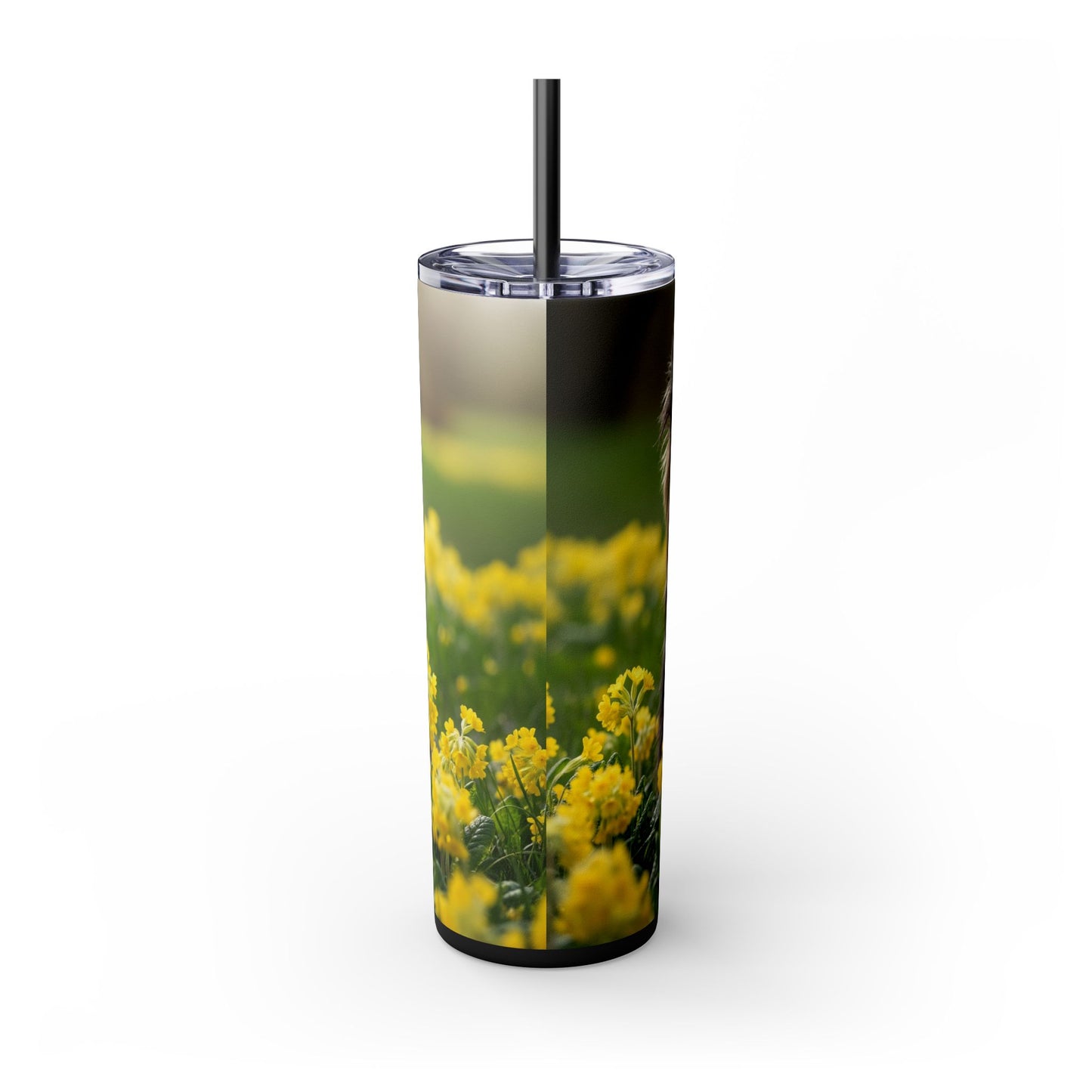 Skye Terrier Skinny Tumbler with Straw, 20oz