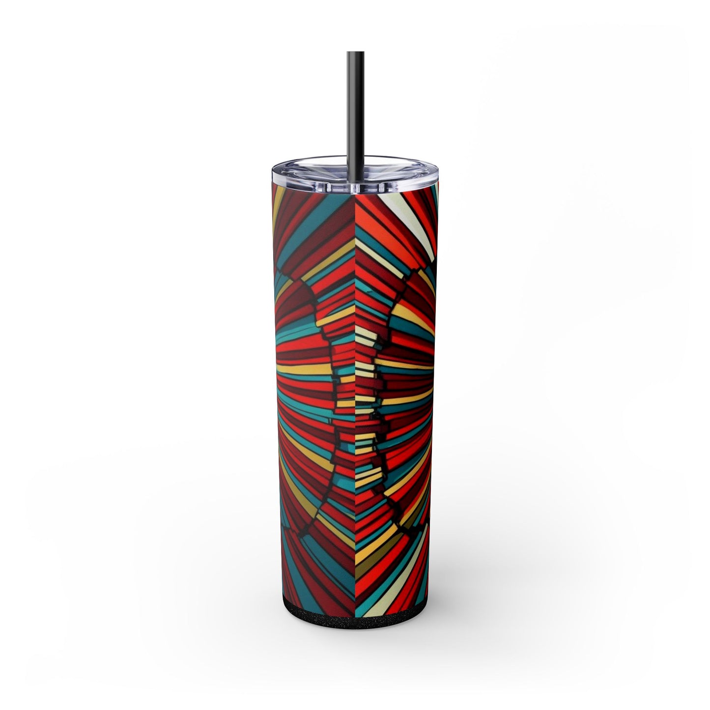 Optical Illusion Skinny Tumbler with Straw, 20oz