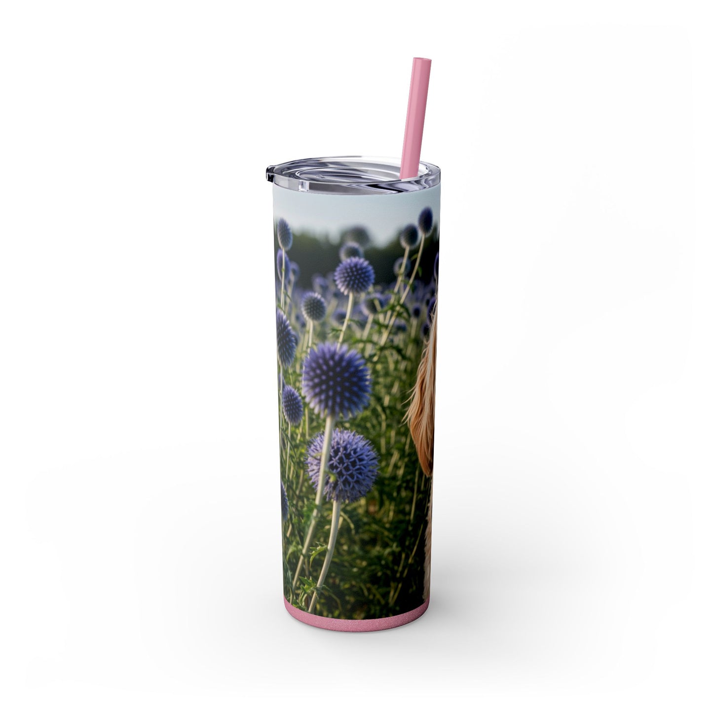 Spoodle Skinny Tumbler with Straw, 20oz