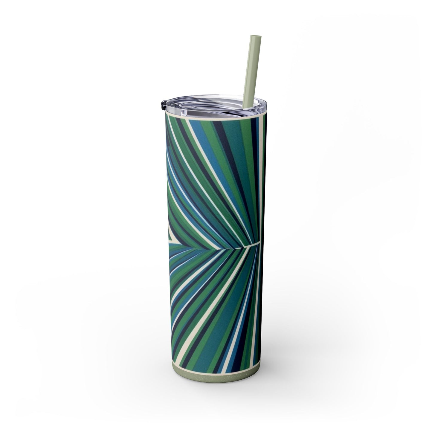 Optical Illusion Skinny Tumbler with Straw, 20oz