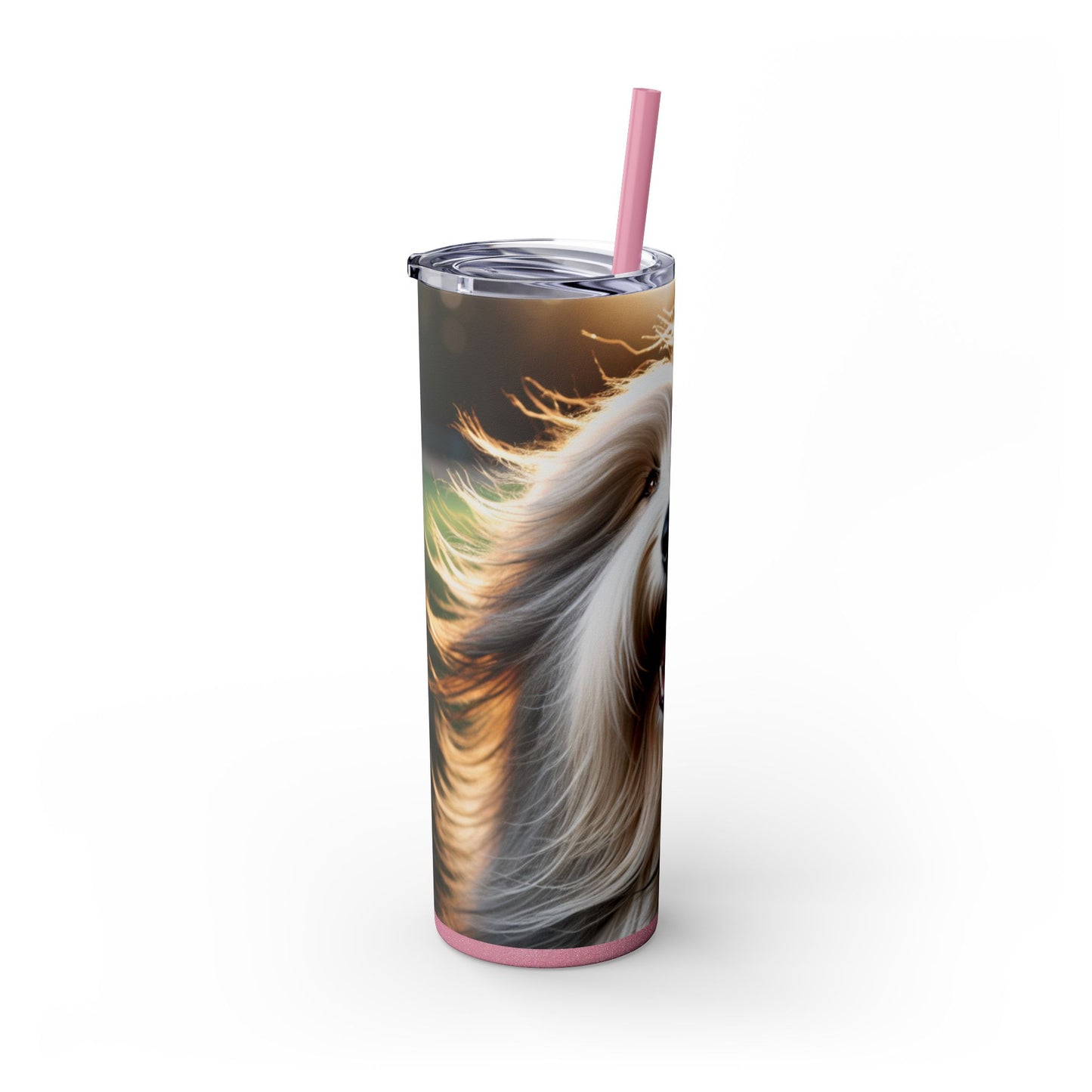 Bearded Collie Tumbler with Straw, 20oz