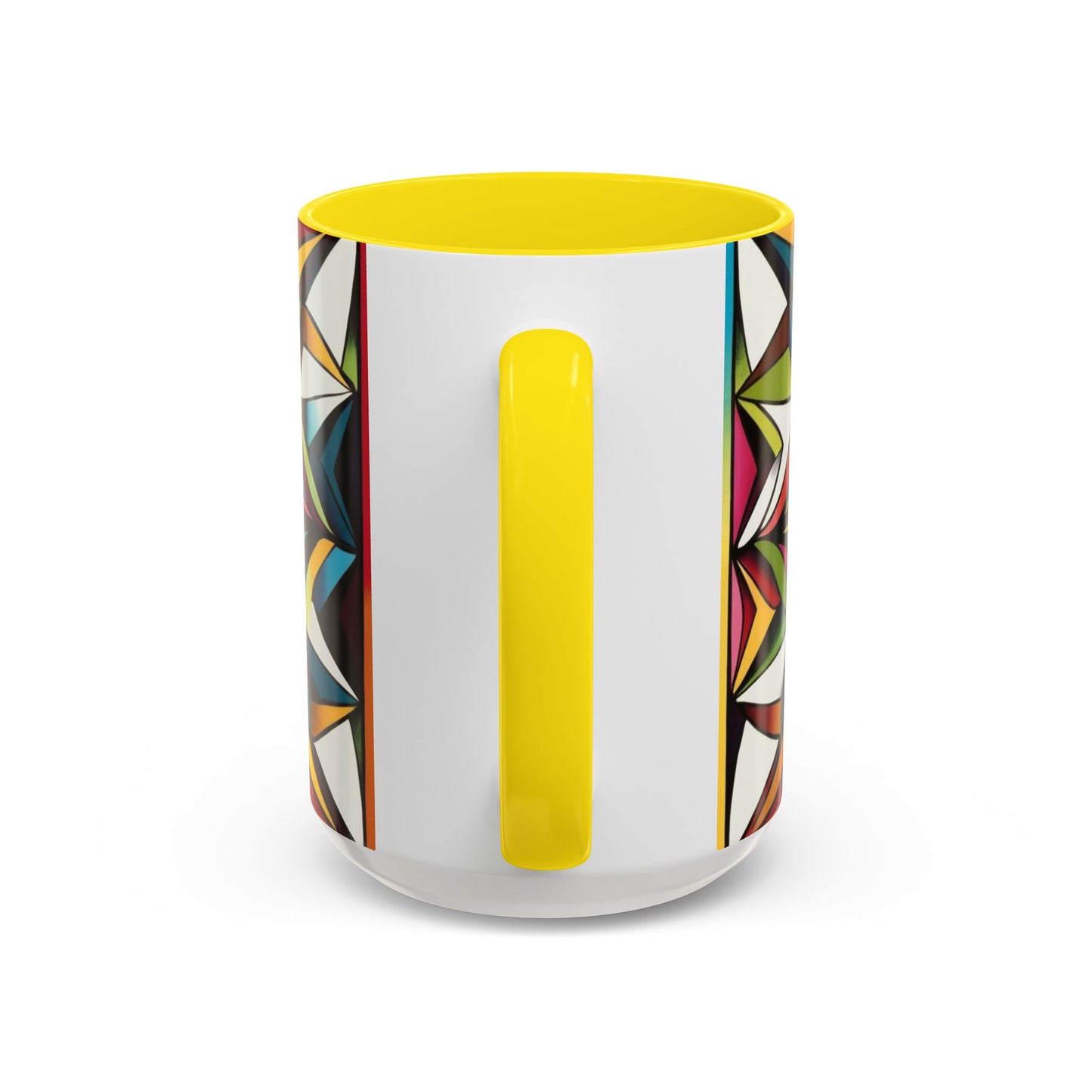 Optical Illusion Accent Mug – Ceramic Coffee Cup