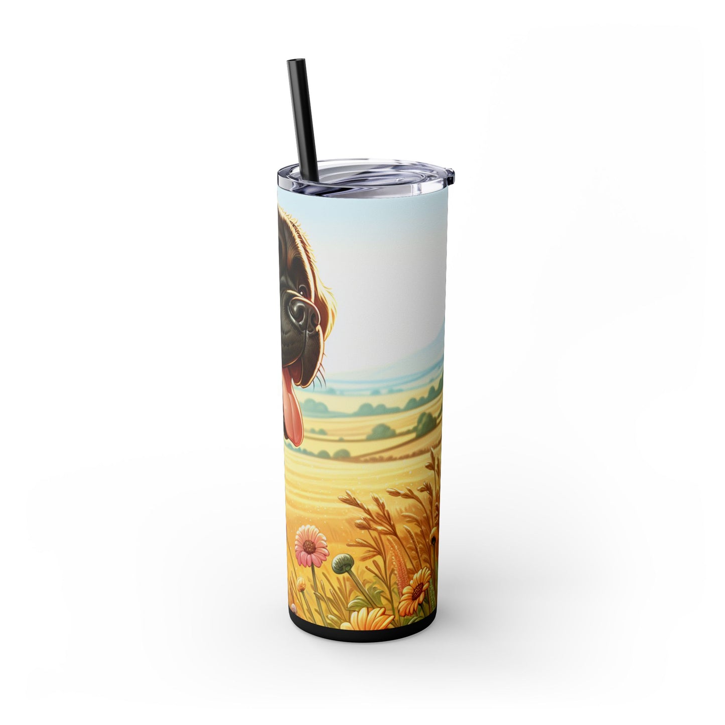 Spanish Mastiff Skinny Tumbler with Straw, 20oz