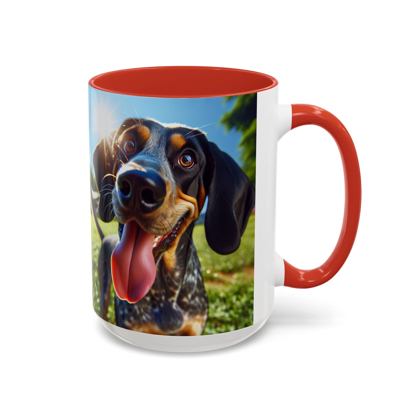 Bluetick Coonhound Accent Coffee Mug - Perfect Gift for Dog Lovers
