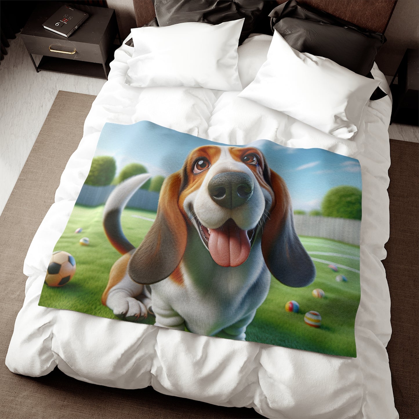 Basset Hound Sweatshirt Blanket