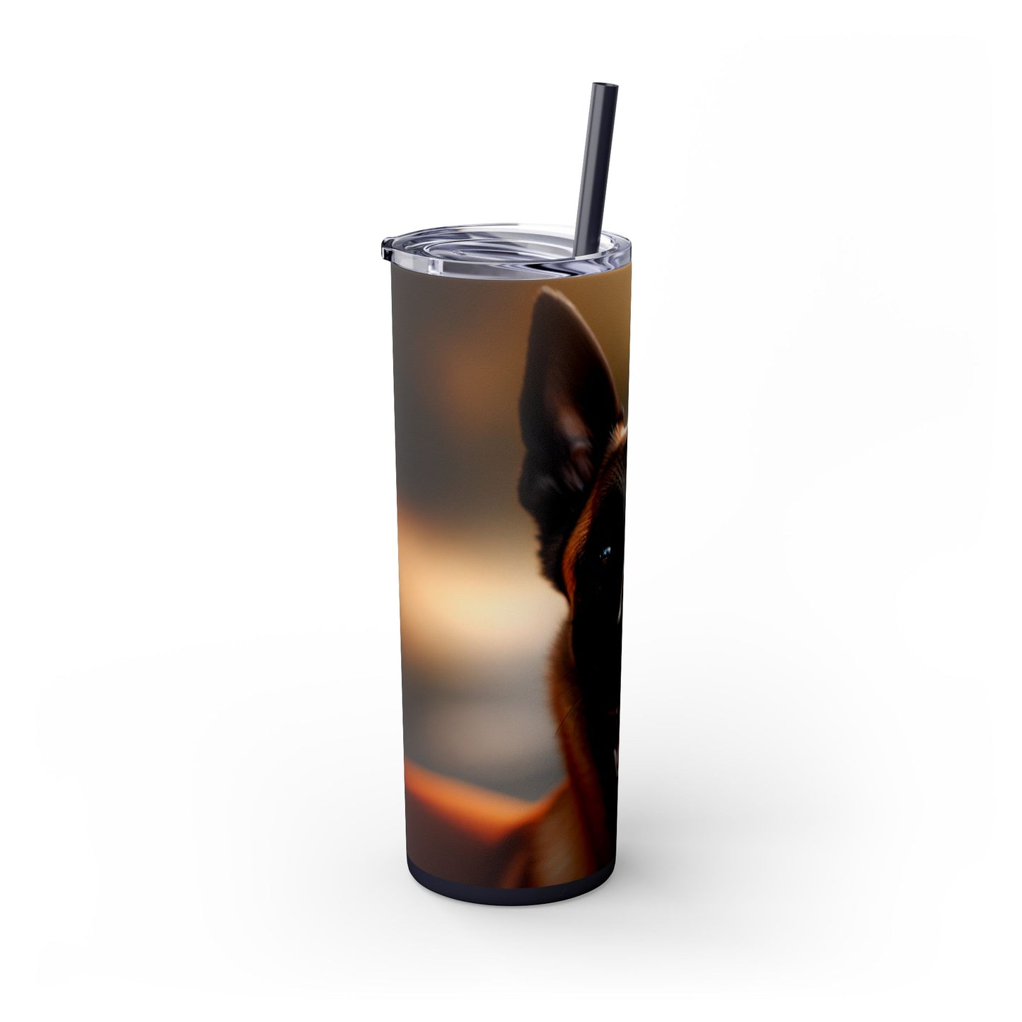 Belgian Shepherd Dog Malinois Tumbler with Straw, 20oz