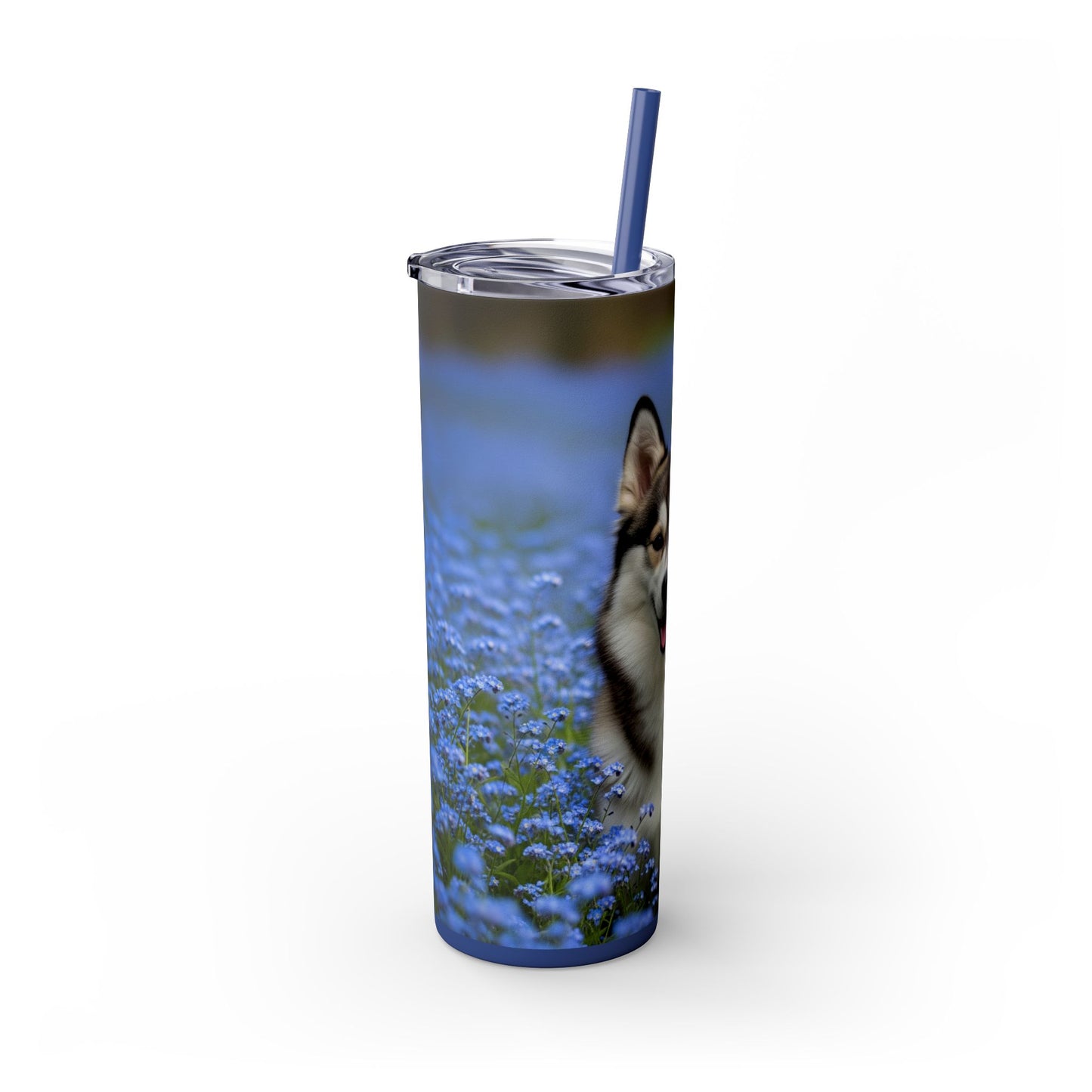 Alaskan Klee Kai Skinny Tumbler with Straw, 20oz