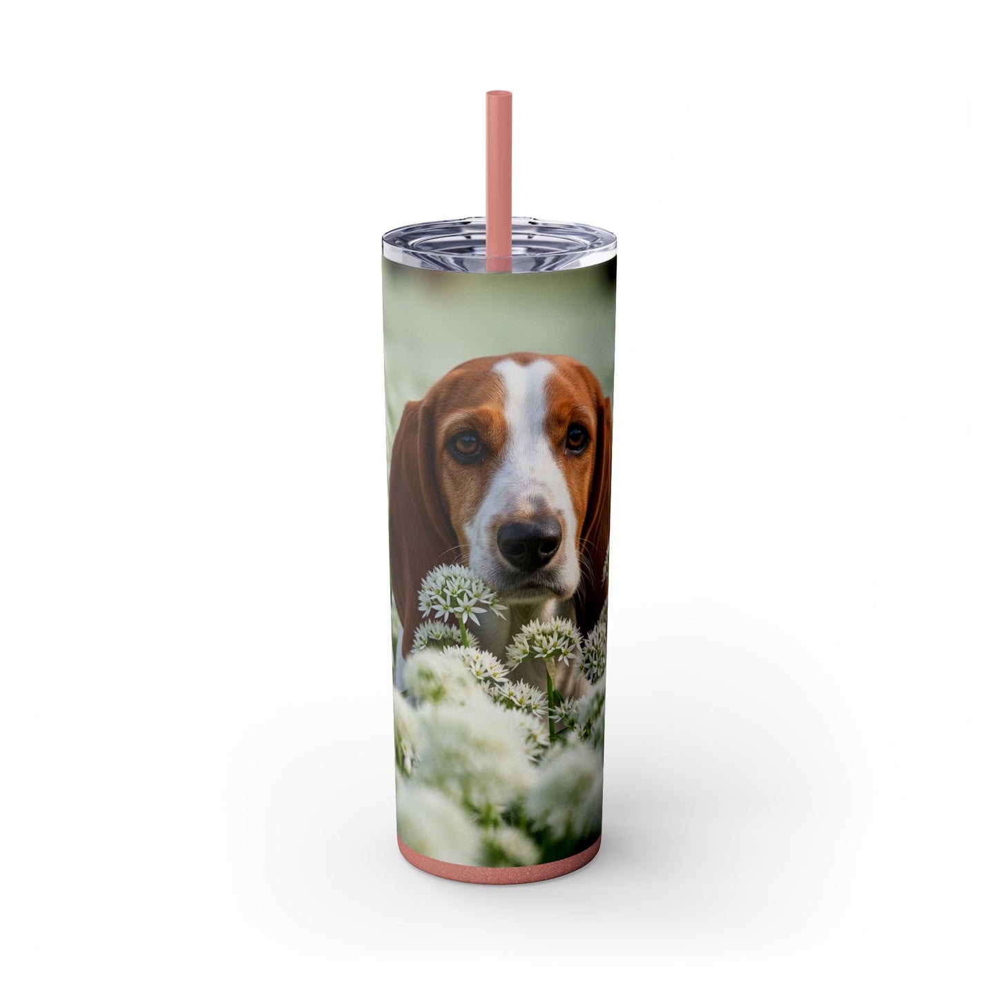Petit Basset Griffon Vendeen Skinny Tumbler with Straw, 20oz