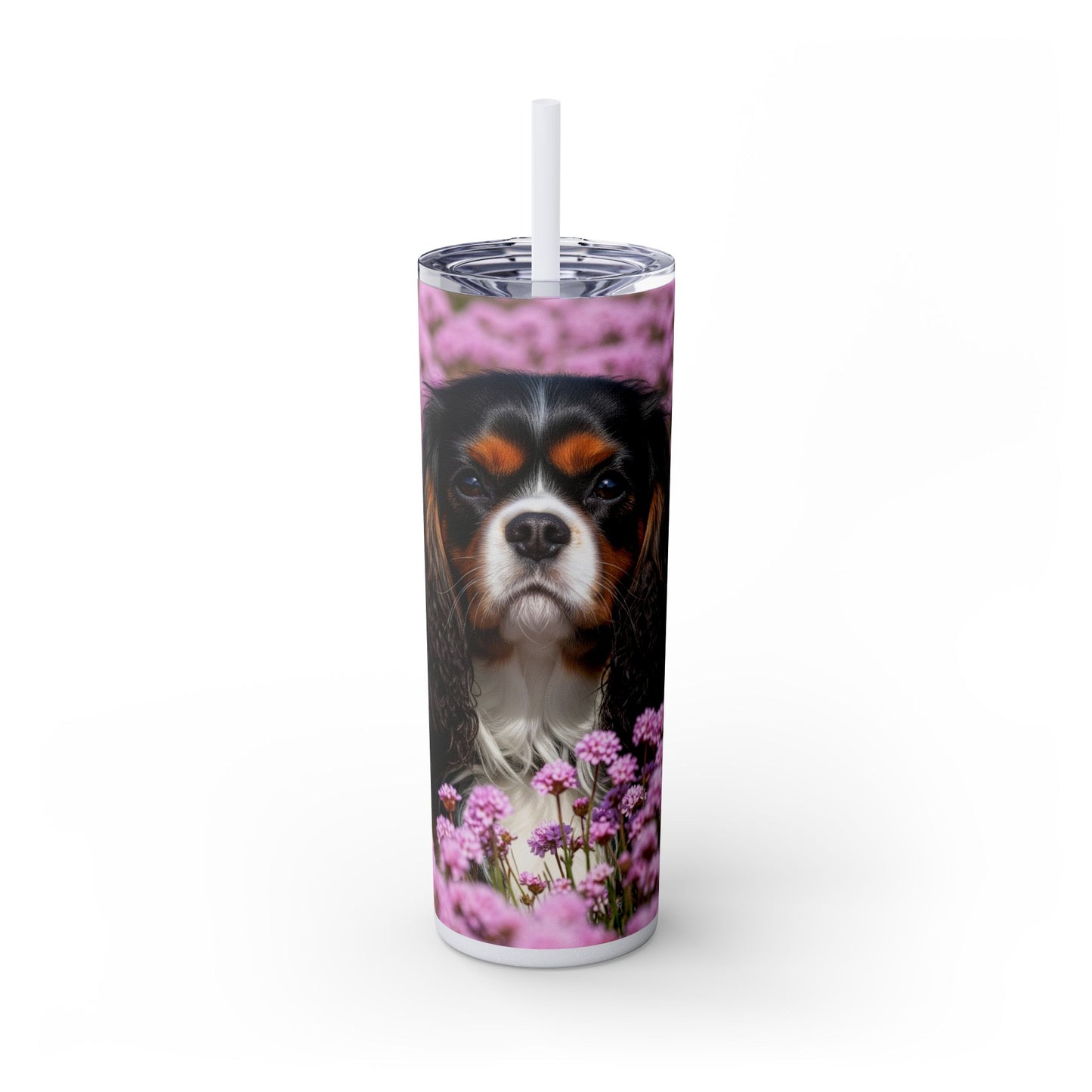King Charles Spaniel Tumbler with Straw, 20oz