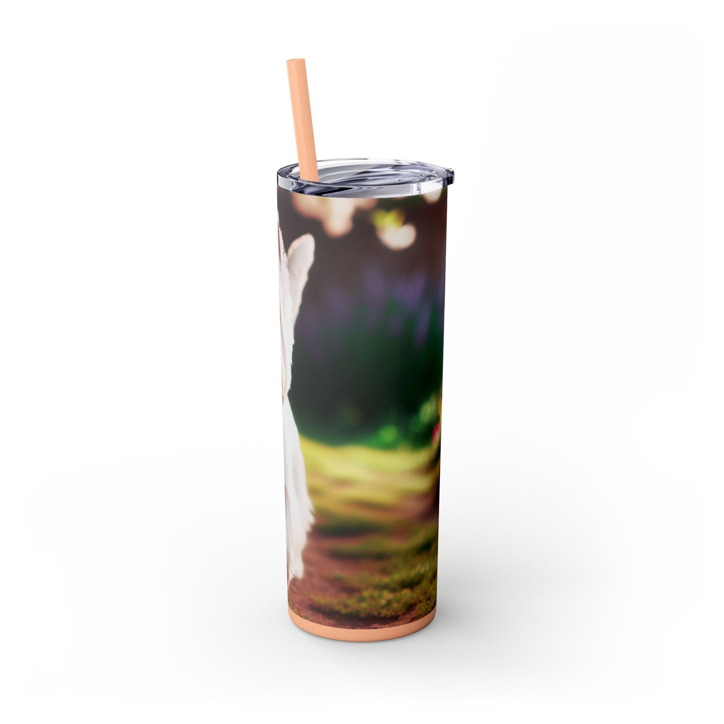 West Highland White Terrier Skinny Tumbler with Straw, 20oz