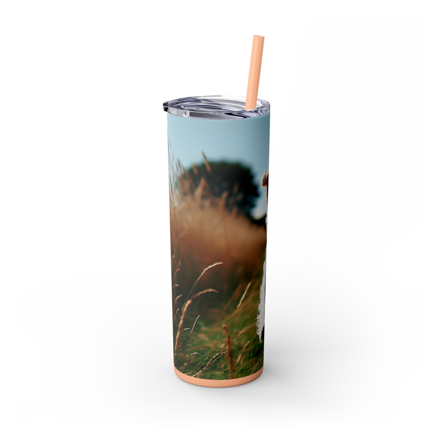 Tenterfield Terrier Skinny Tumbler with Straw, 20oz