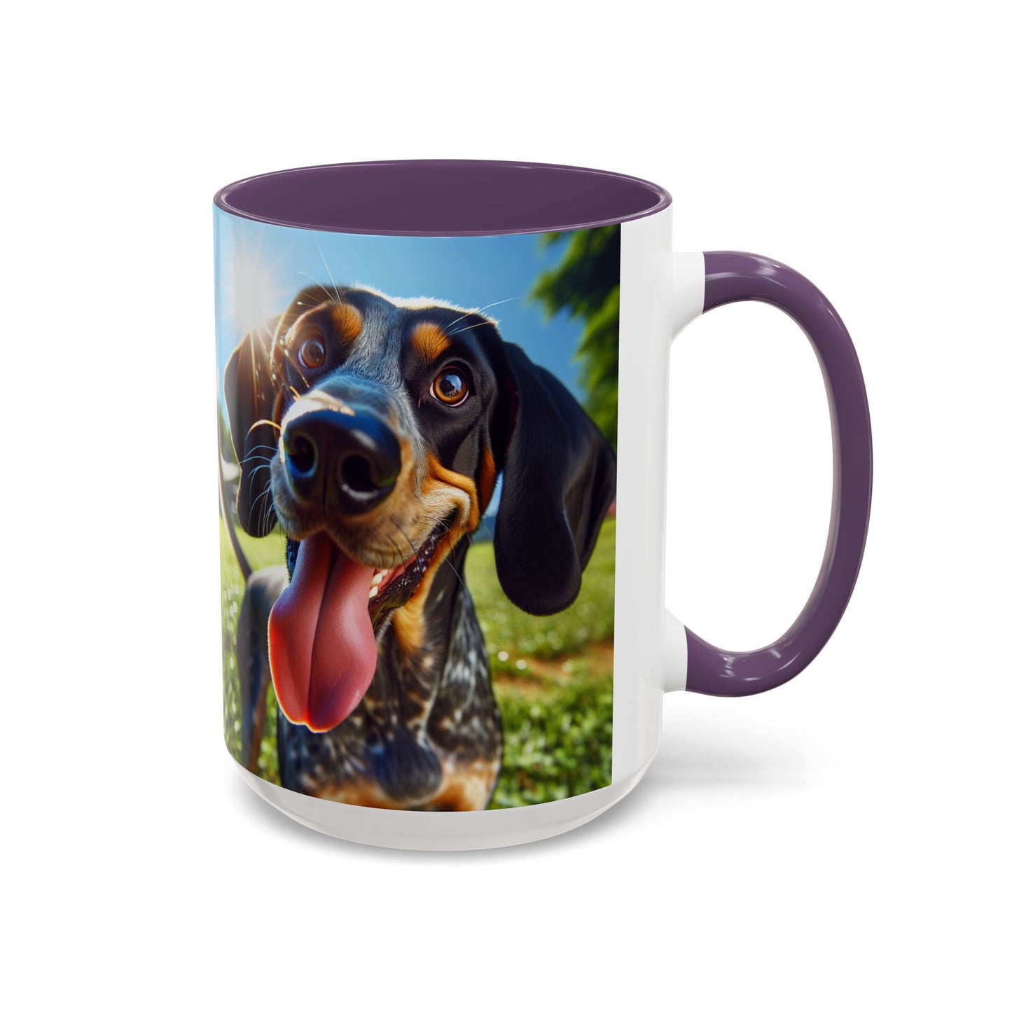 Bluetick Coonhound Accent Coffee Mug - Perfect Gift for Dog Lovers