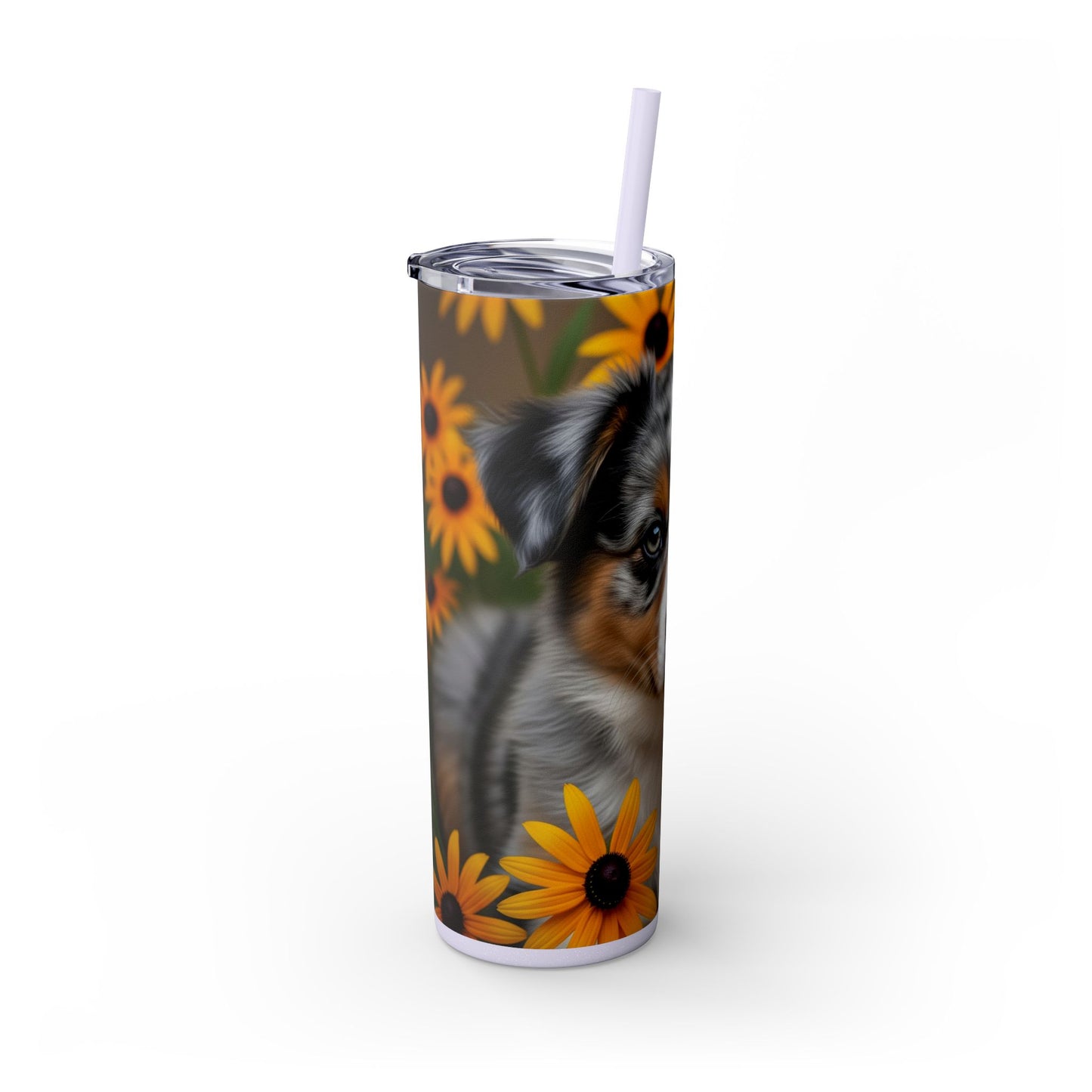 Miniature American Shepherd Tumbler with Straw, 20oz