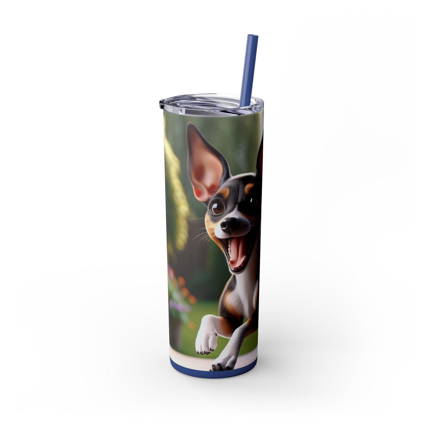 Rat Terrier Tumbler with Straw, 20oz