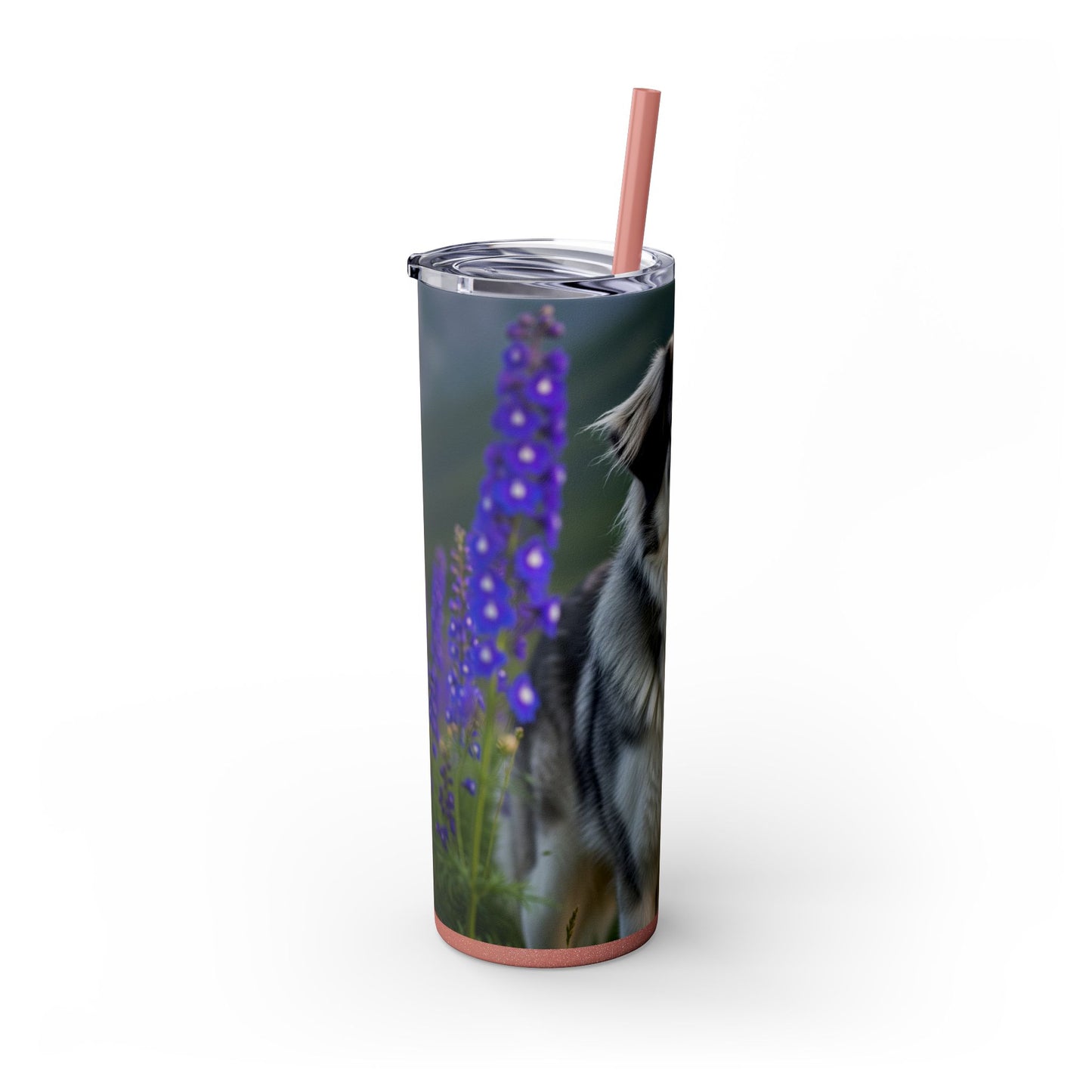 Tatra Shepherd Dog Skinny Tumbler with Straw, 20oz