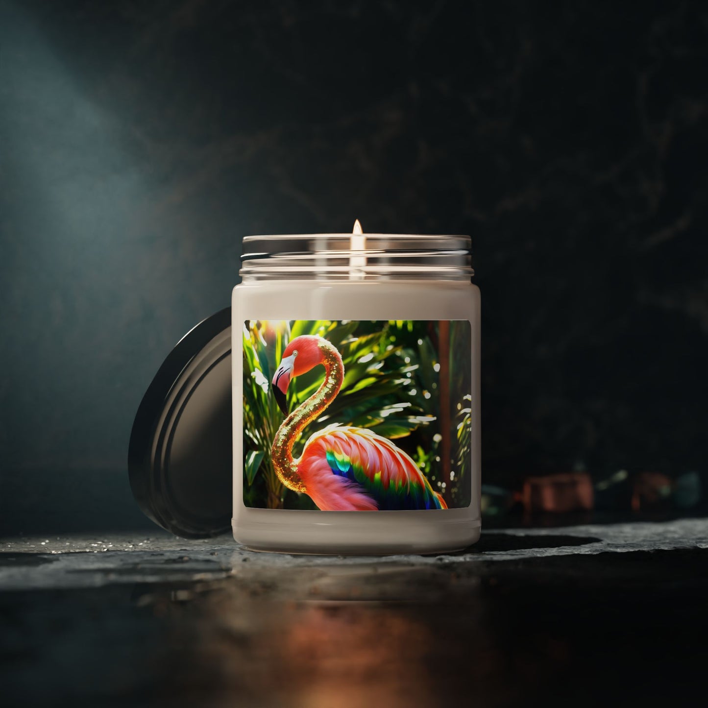Rainbow Flamingo- Scented Soy Candle, 9oz