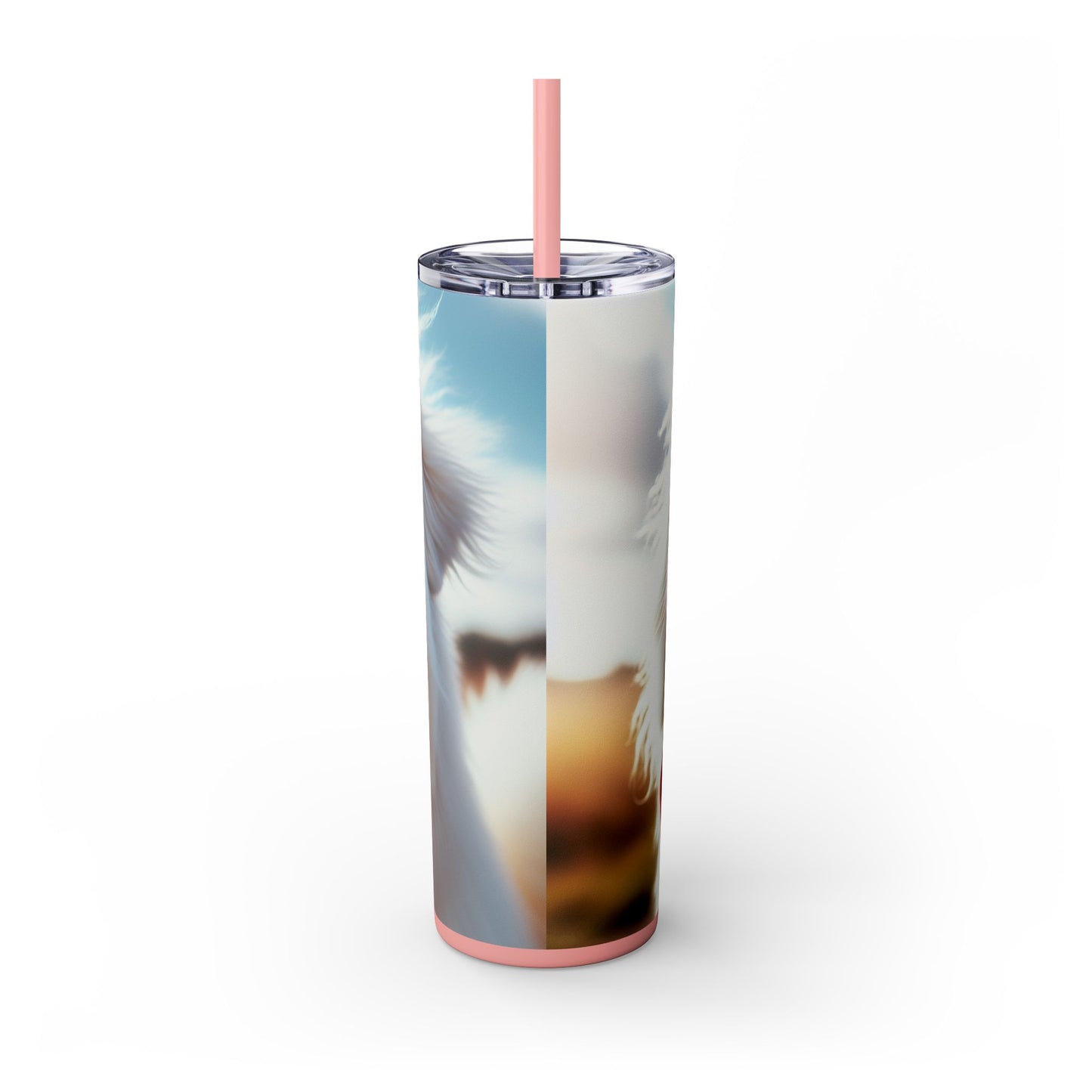 Pyrenean Mountain Dog Skinny Tumbler with Straw, 20oz