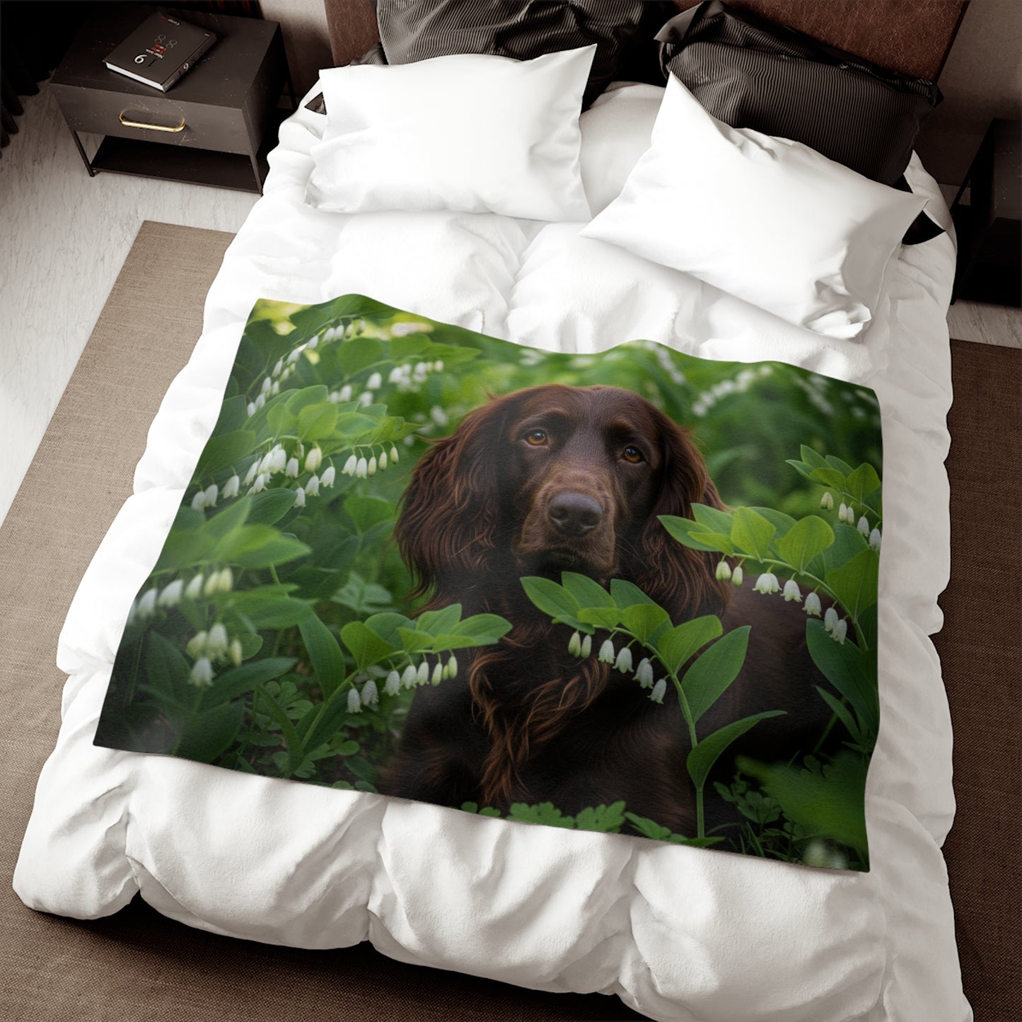 Field Spaniel Sweatshirt Blanket