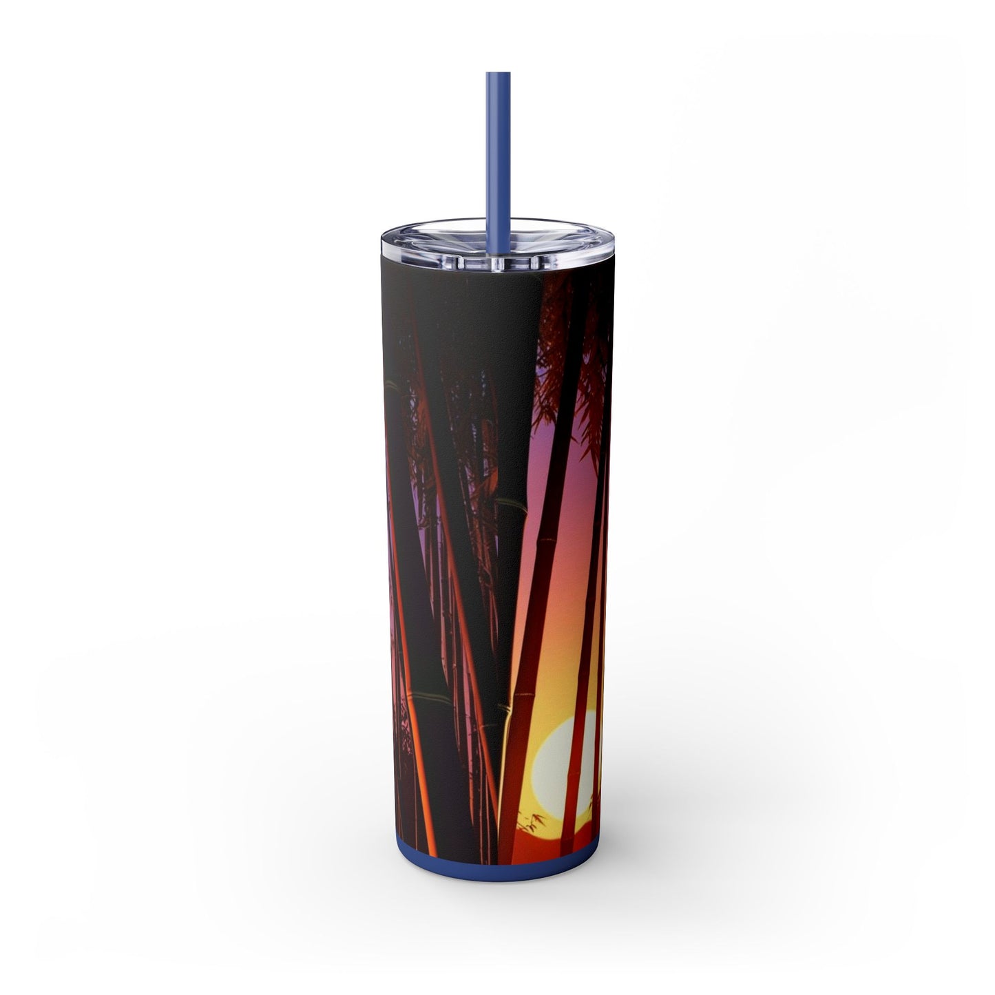 Bamboo Forest Sunrise Skinny Tumbler with Straw, 20oz