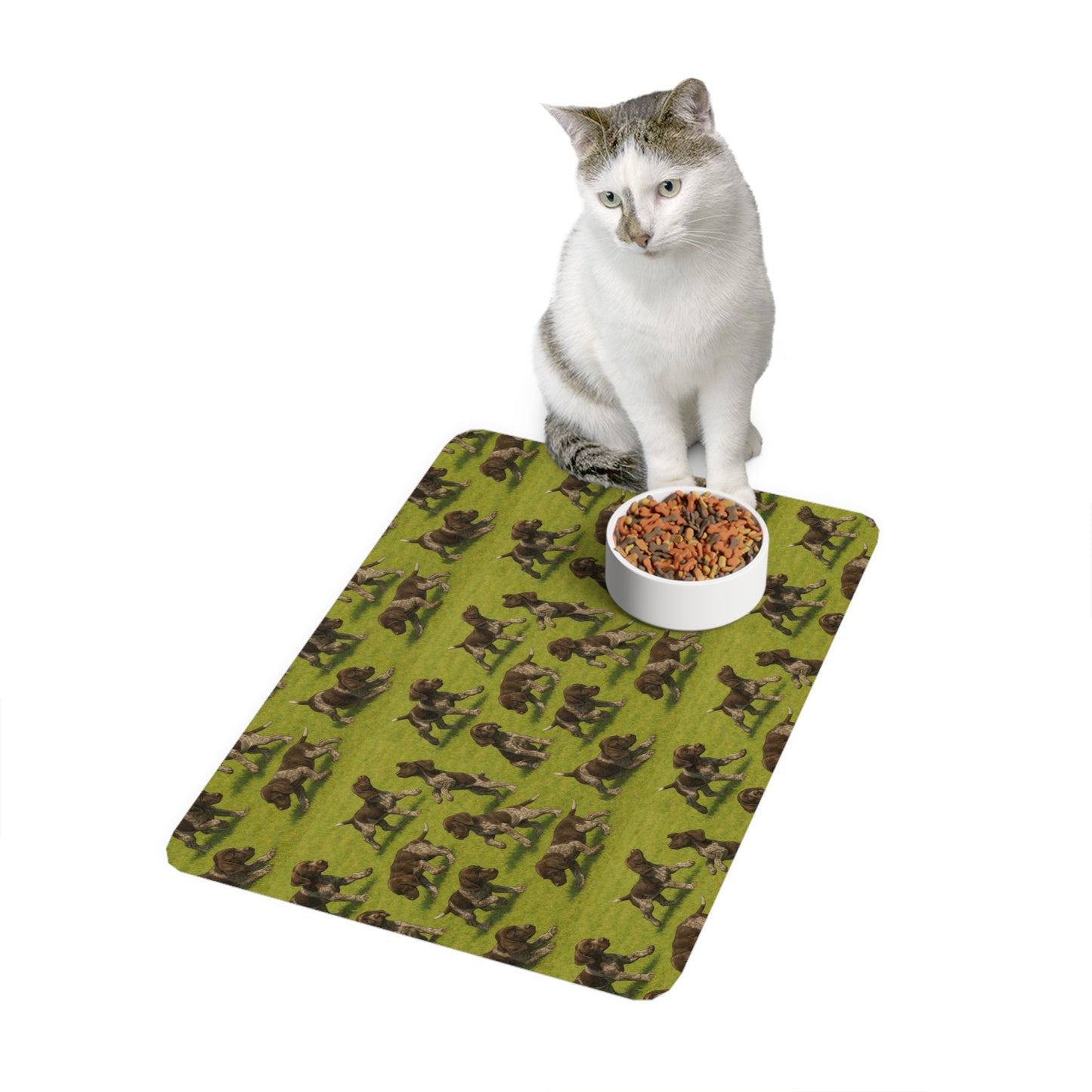 Pet Food Mat (12x18) - German Shorthaired Pointer puppies