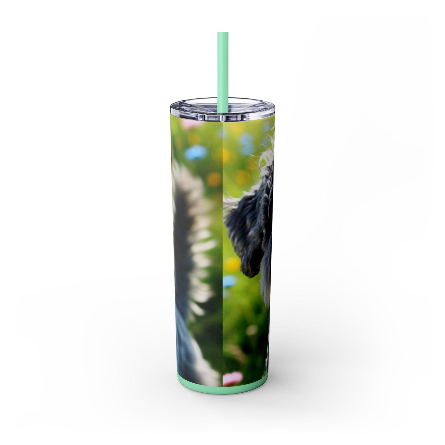 Kerry Blue Terrier Tumbler with Straw, 20oz