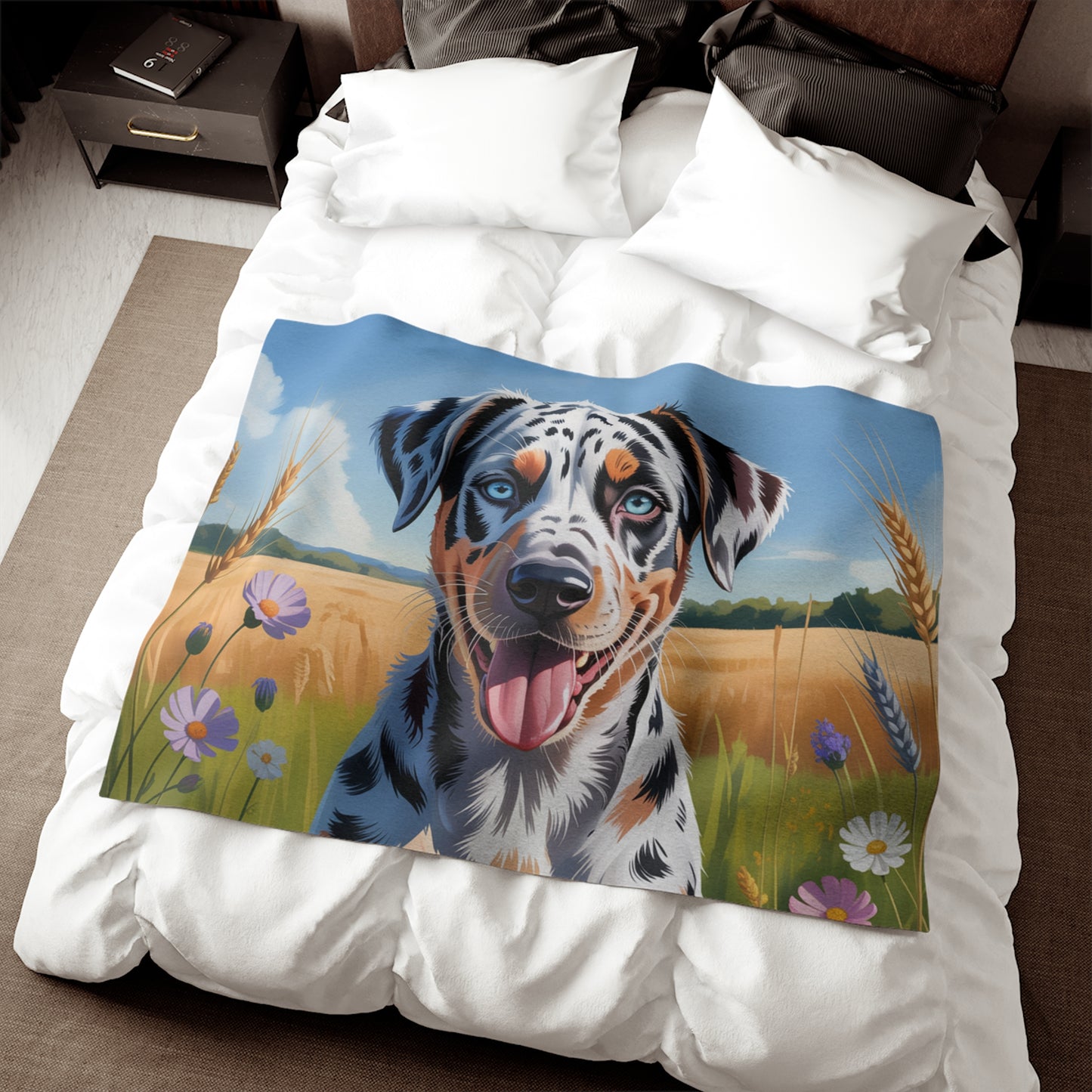 Catahoula Leopard Dog Sweatshirt Blanket